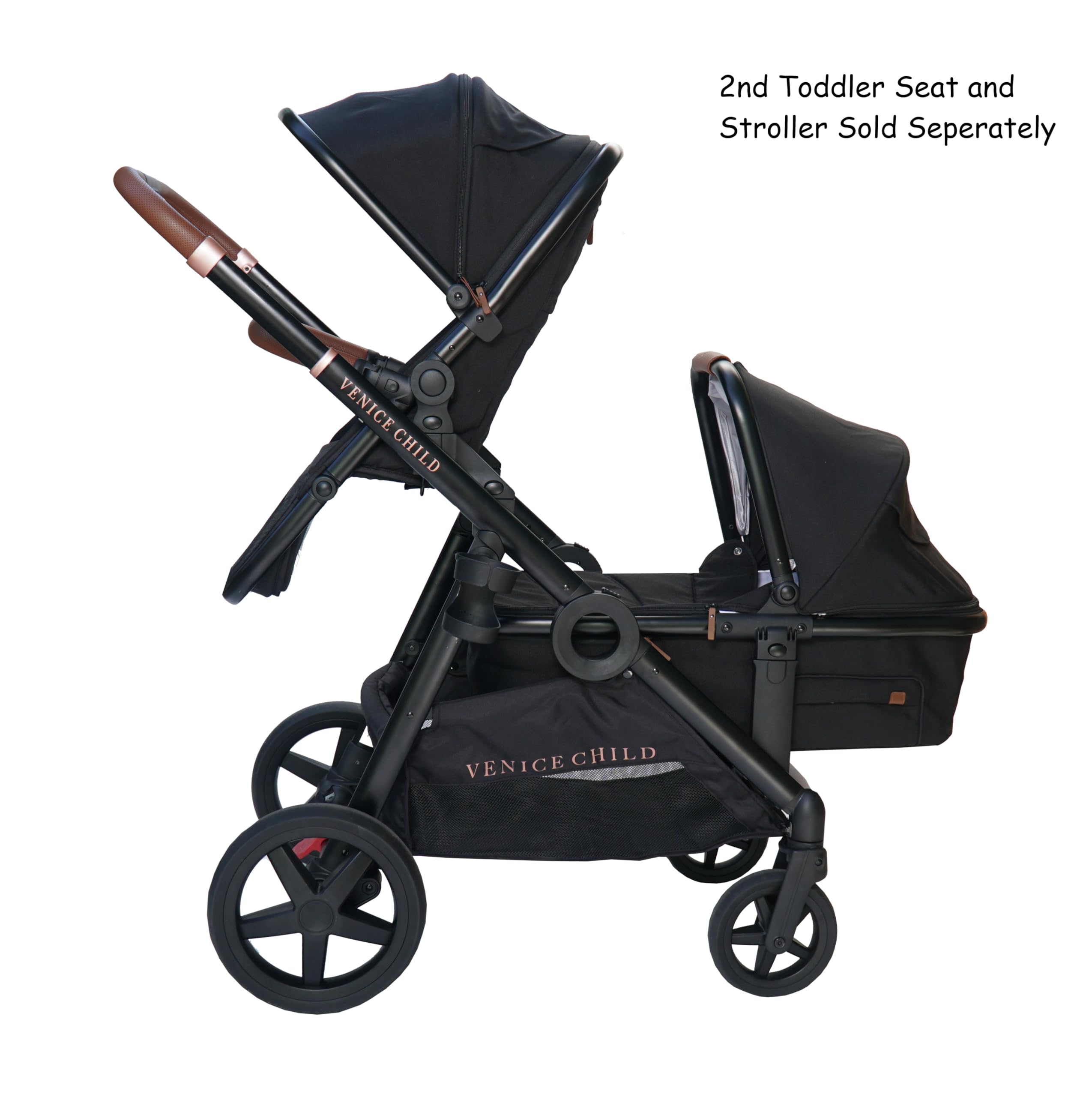 Venice Child Maverick Infant Bassinet - Universal Fit for Single & Double Strollers (Stroller Not Included) with Phone Pocket & UV Sun Canopy - Perfect for Newborns, Travel, Shopping & Outdoor Walks