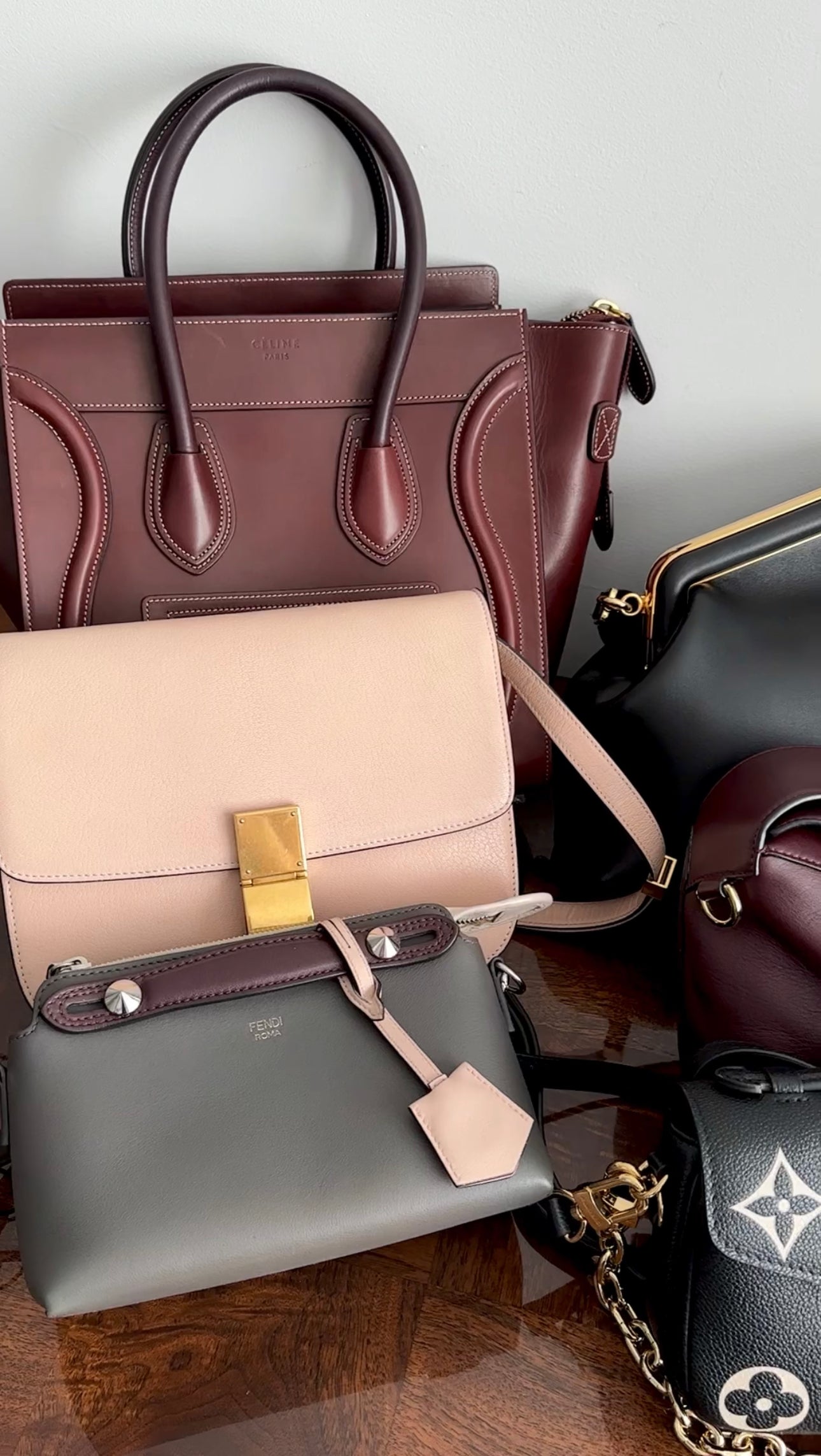Celine Dark Brown Leather Micro Luggage Tote Bag for Women | Luxury Designer Handbag | Perfect for Work, Travel & Everyday Use