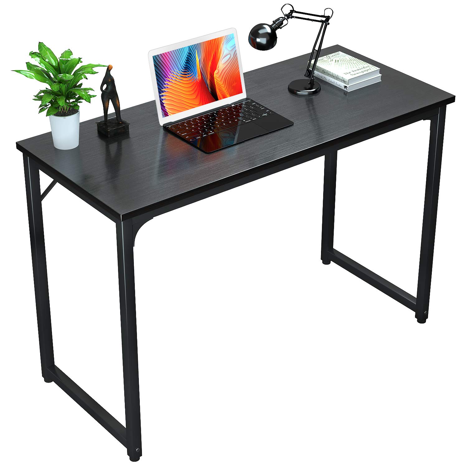 Foxemart 32 Inch Small Computer Desk - Compact Writing Desk for Small Spaces, Sturdy Laptop Study Table with Modern Simple Design - Perfect for Home Office, Dorm Room or Bedroom (Black)