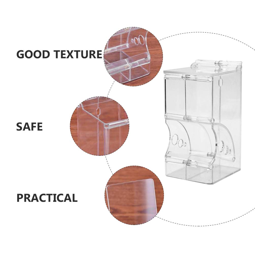 Automatic Transparent Small Animal Food Dispenser - Hamster Feeder, Rabbit Feeder, Guinea Pig Feeder for Chinchilla & Bunny | Perfect for Cage, Hutch & Pet Travel Accessories