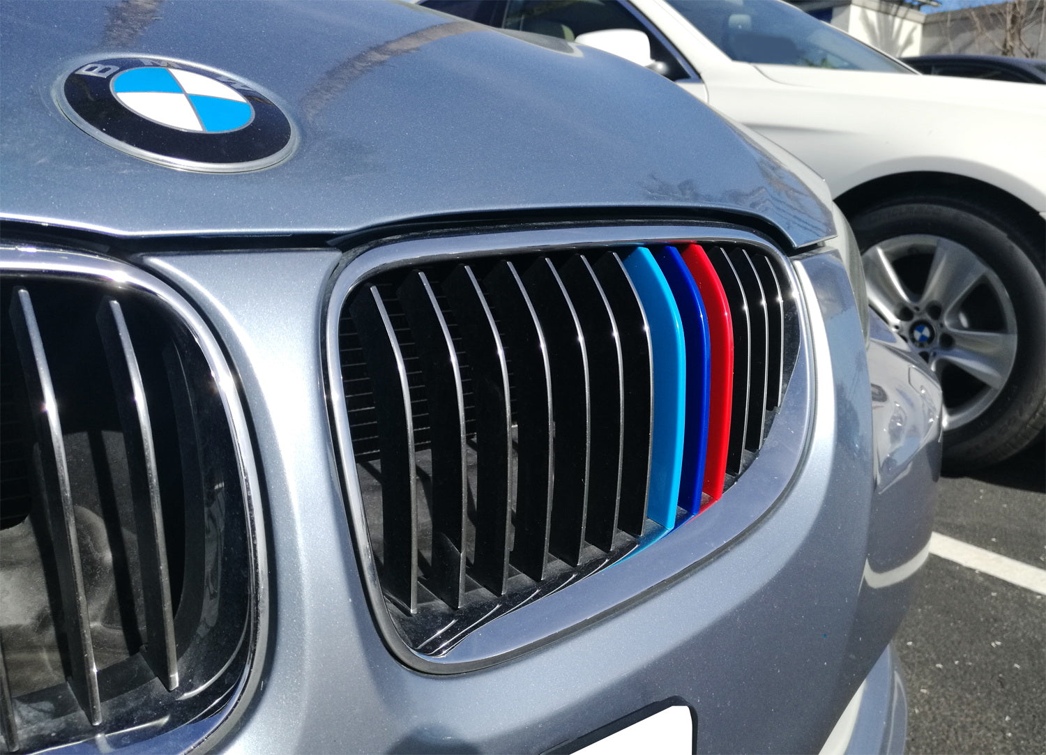 BMW E92 E93 3 Series Coupe M Color Grille Insert Trims with 13 Beams - Compatible with 2011-2013 Models | Stylish Front Grille Upgrade for Enhanced Appearance & Sporty Look