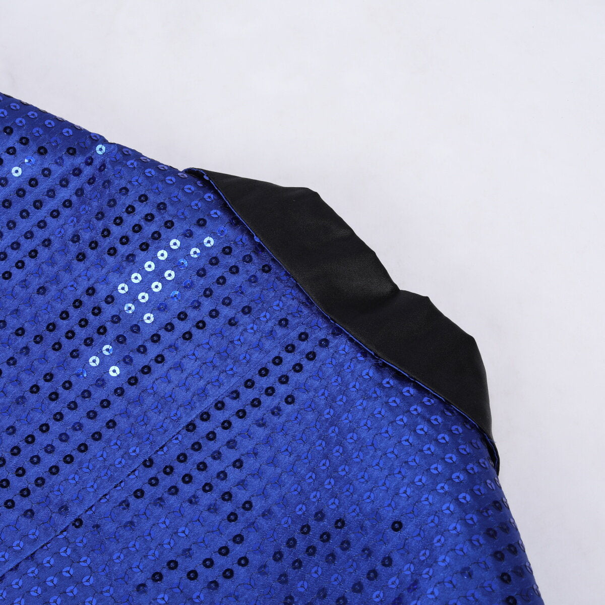 Elegant Blue Sequin Embellished Swallowtail Coat for Women - Perfect for Evening Gala, Prom, and Special Occasions