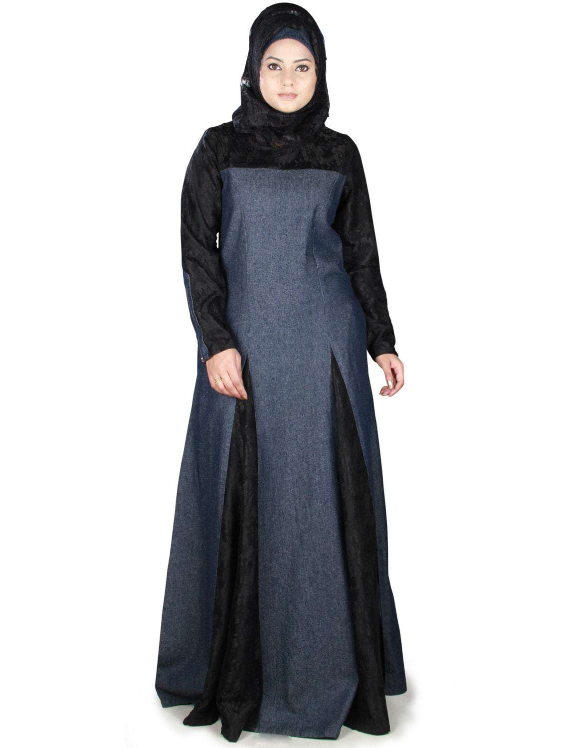 Farizah Denim Abaya - Modest Islamic Dress for Women | Perfect for Prayer, Eid & Everyday Wear