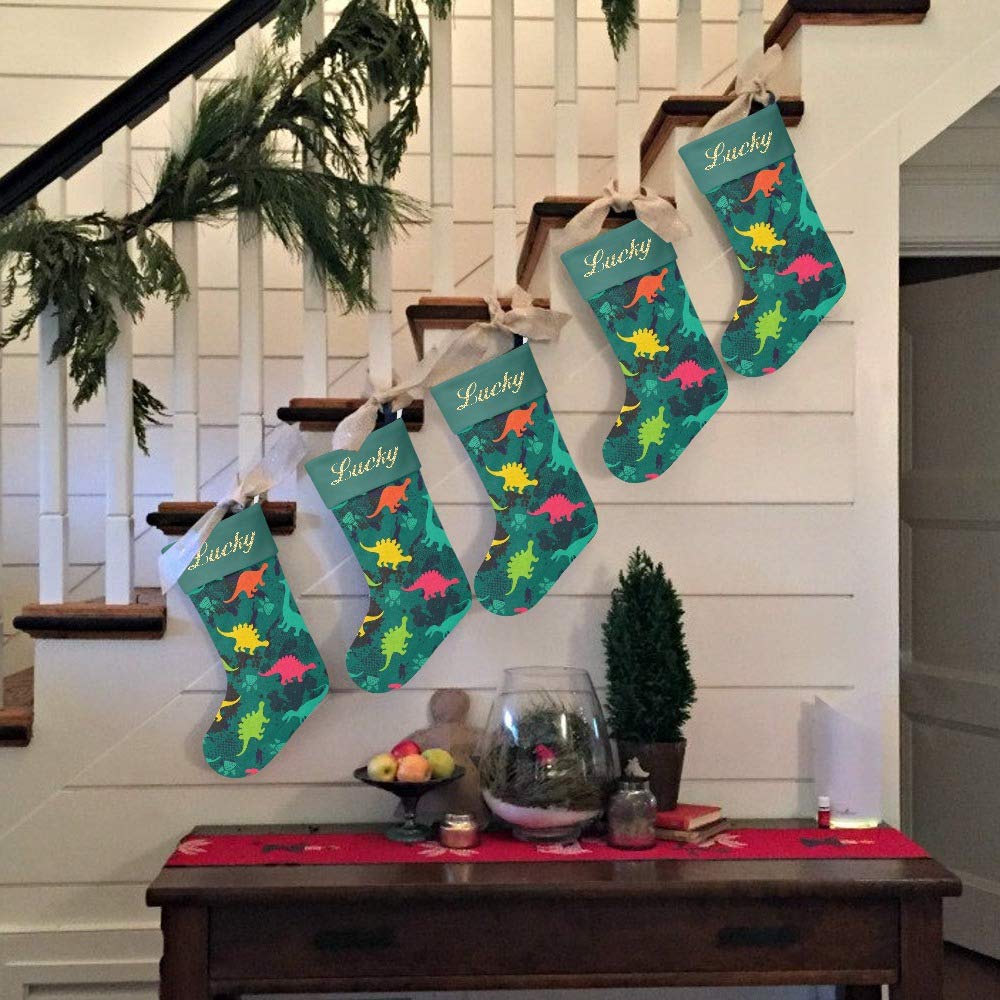 Personalized Christmas Stockings with Name - Custom Xmas Gift Decor 17.5