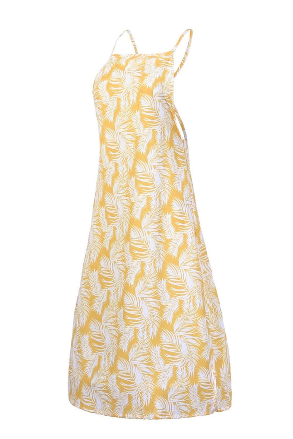 Stylish Crisscross Cami Dress with Floral Print - Perfect for Summer Outings, Beach Vacations & Date Nights