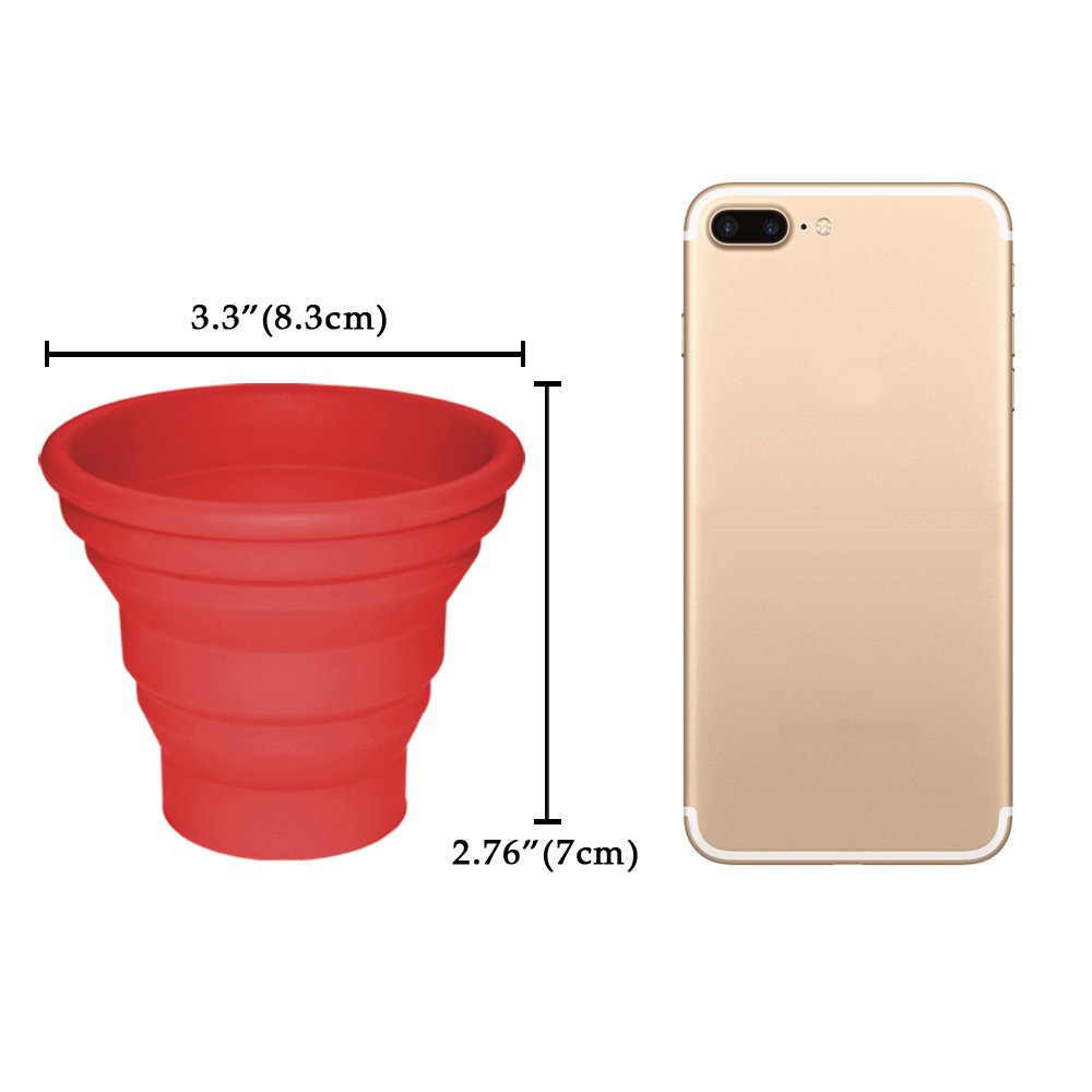 Collapsible Silicone Travel Cup - Portable Reusable Water Bottle for Camping, Hiking & Travel (1 Pack) - Perfect for Outdoor Adventures & Daily Commute