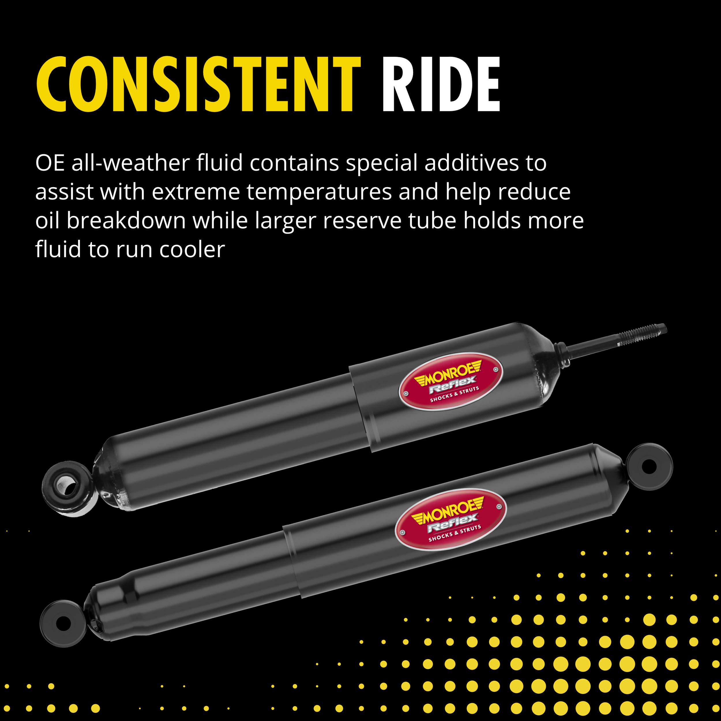 Monroe 911265 Reflex Truck Shock Absorber - Heavy Duty Replacement for Smooth Ride - Perfect for Ford, Chevy, Dodge Pickup Trucks & SUVs - Off-Road & Towing Performance Upgrade