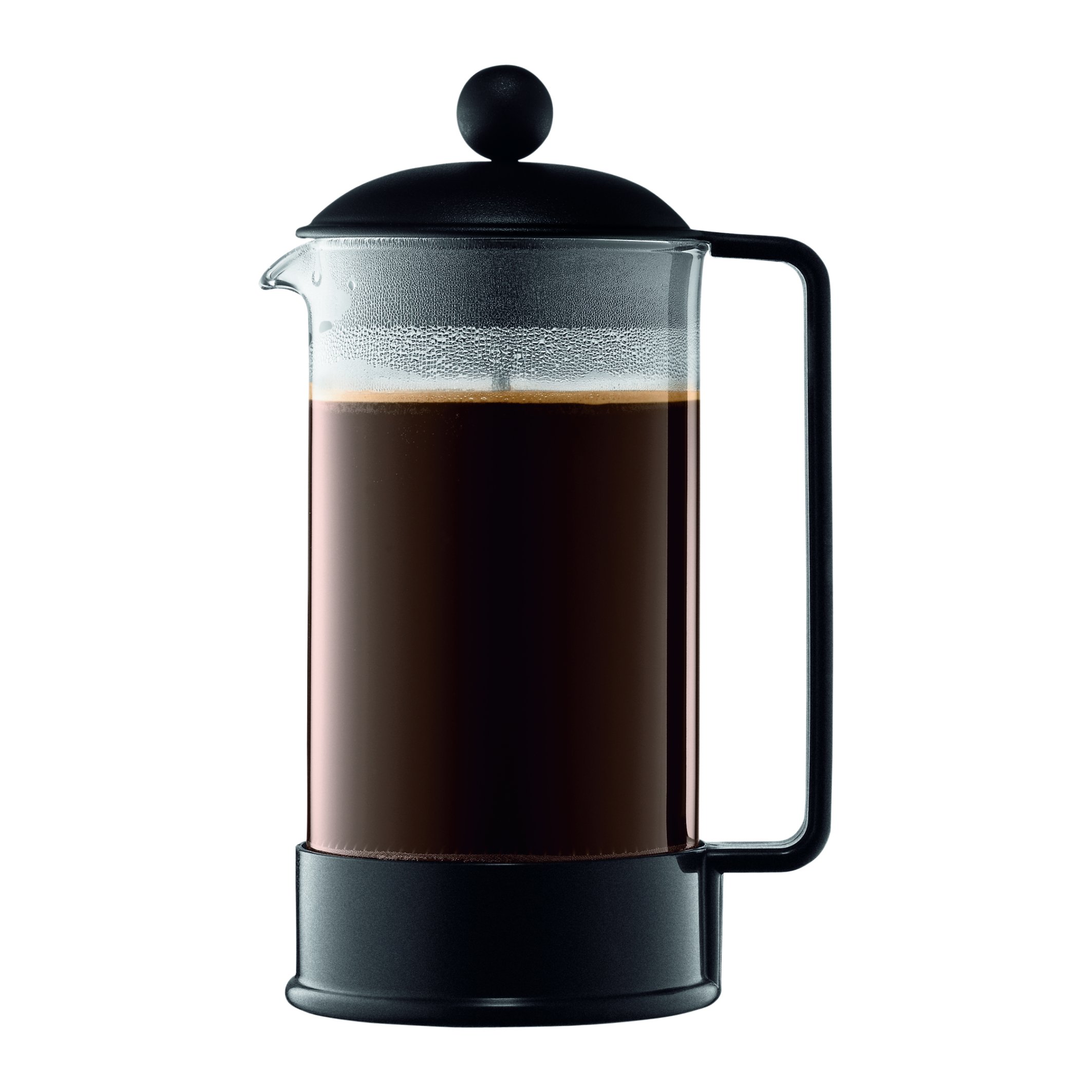 Bodum Brazil French Press Coffee Maker 34 oz - Black Stainless Steel Plunger for Rich Flavor - Perfect for Home, Office & Camping Brewing