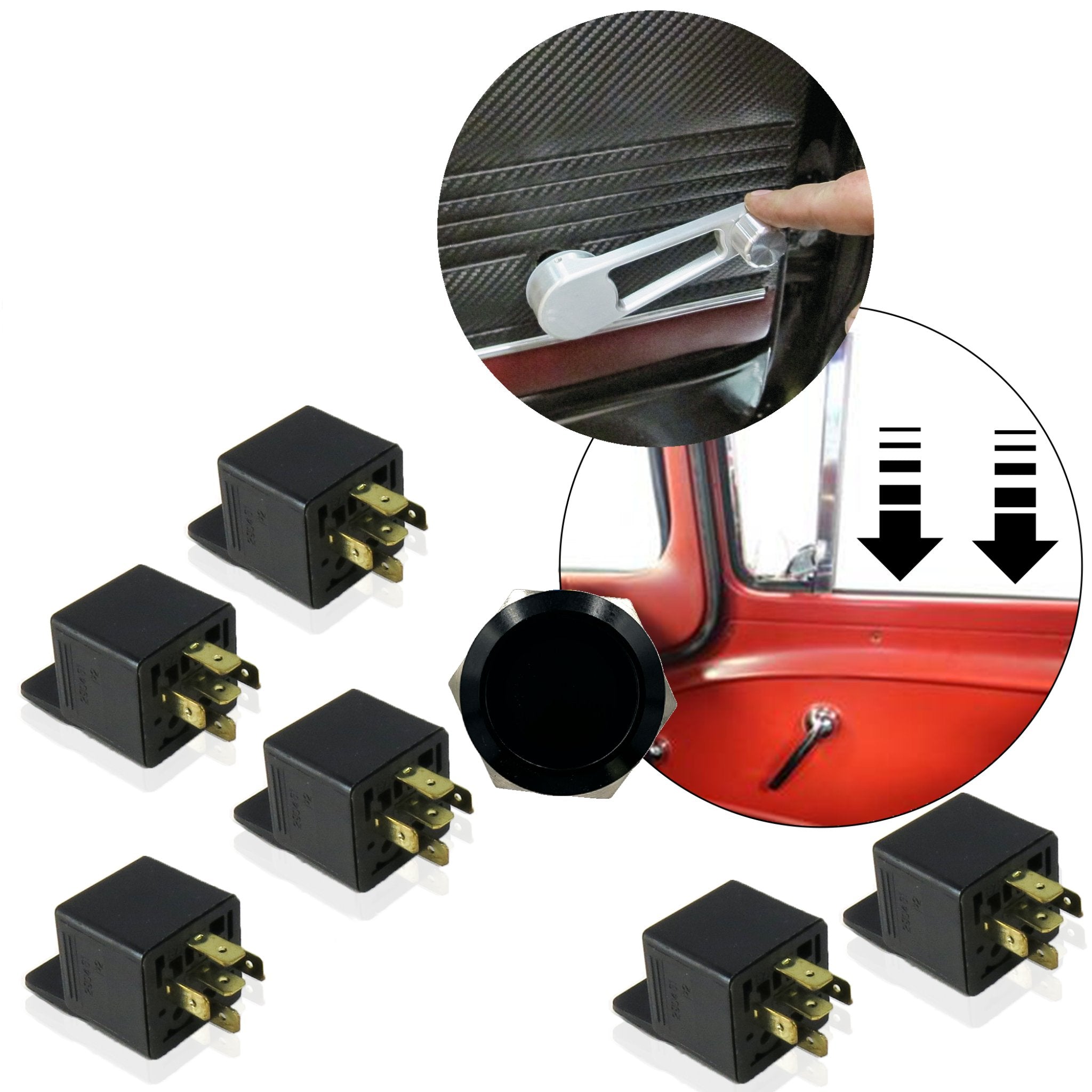 1903-1904 Buick Model B Power Window Control Kit - Electric Crank Handle Switch for 2 Windows | Vintage Car Restoration & Classic Auto Parts Upgrade