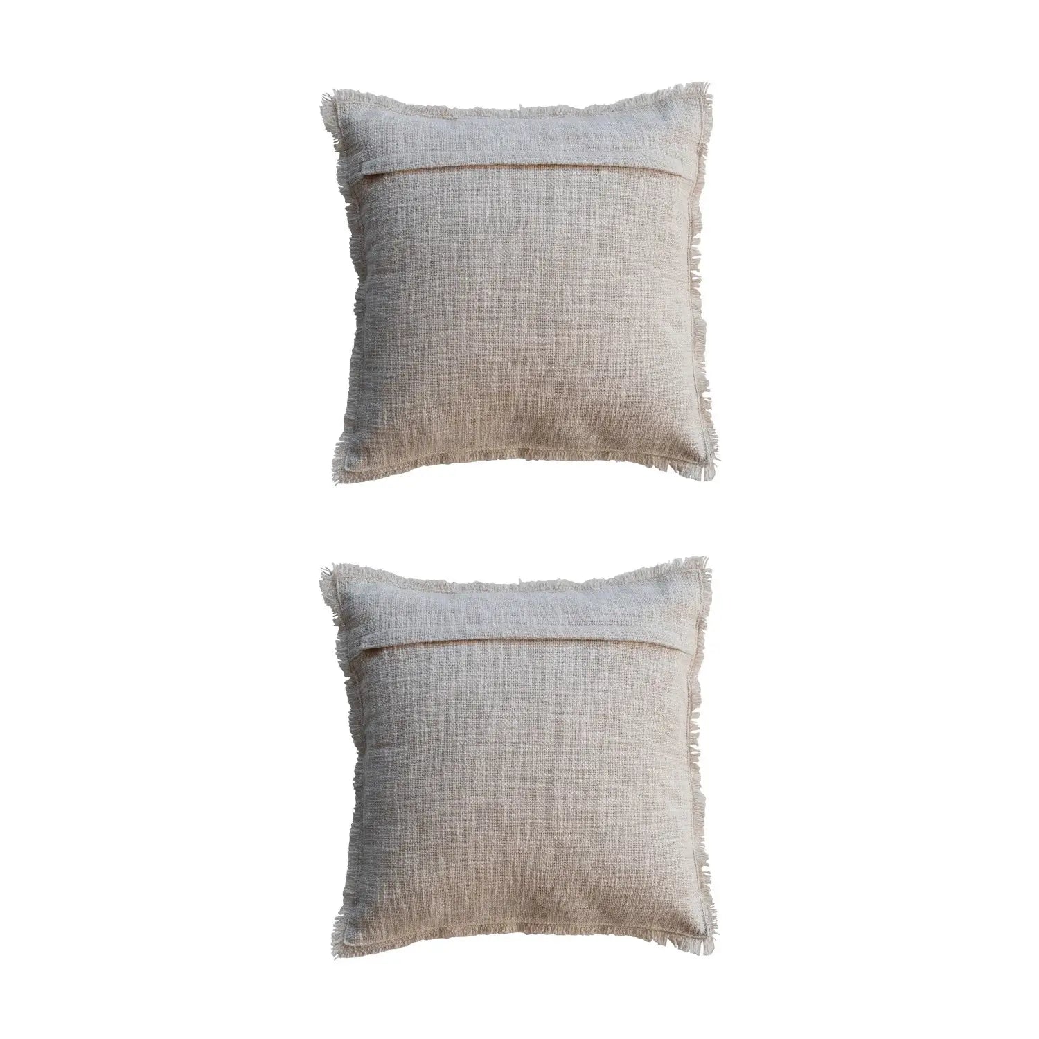 Floral Embroidered Cotton Slub Pillow - Boho Home Decor Throw Cushion for Sofa, Bed & Nursery - Soft & Stylish Decorative Pillow Cover for Living Room, Bedroom & Dorm