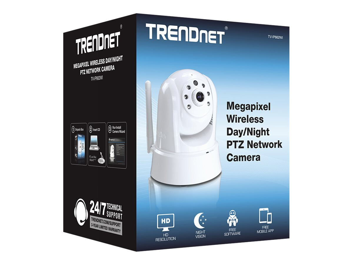 TRENDNET Wireless PTZ Security Camera with Day/Night Vision - Indoor/Outdoor Surveillance for Home & Business Security Monitoring