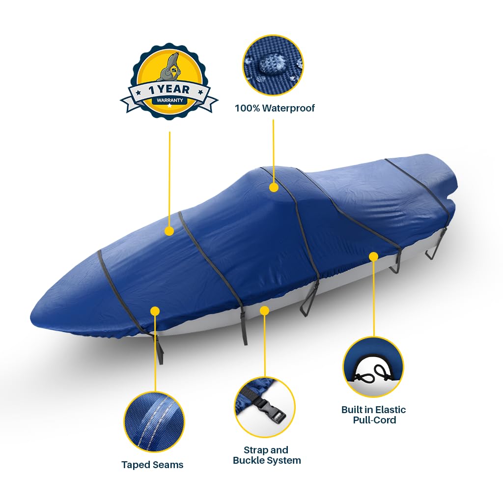 Premium Waterproof Marine-Grade Boat Console Cover - All-Weather Protection for 19'-20' Length & 102