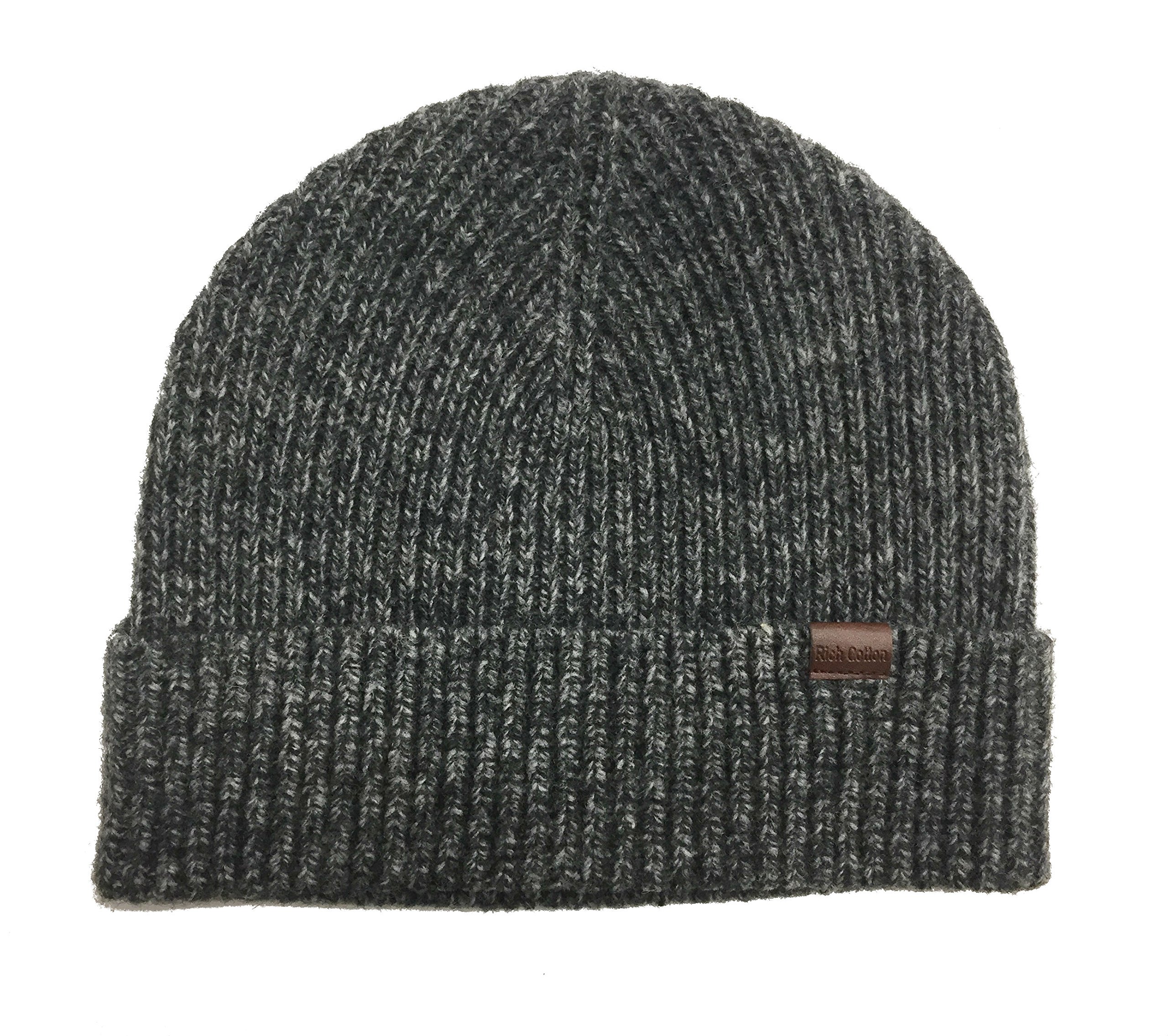 Premium 100% Merino Wool Skull Beanie for Men - Ultra Soft & Warm Winter Hat with Knit Cuff - Fisherman Watch Cap for Outdoor Activities, Skiing, Hiking & Cold Weather Protection