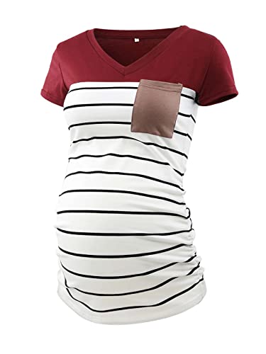 03-wine Red/White Stripe