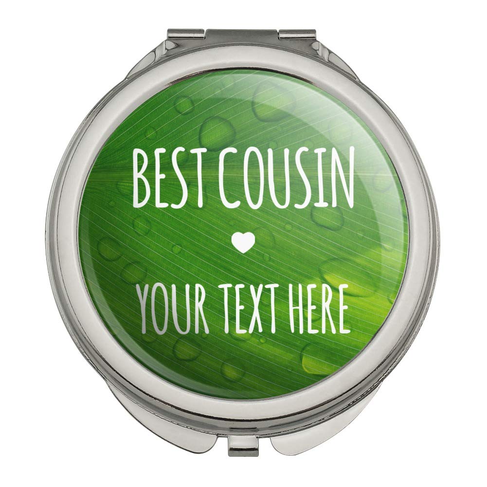 Personalized Custom 1 Line Best Cousin Compact Travel Purse Handbag with Mirror - Perfect for Makeup, Gifts & Everyday Use