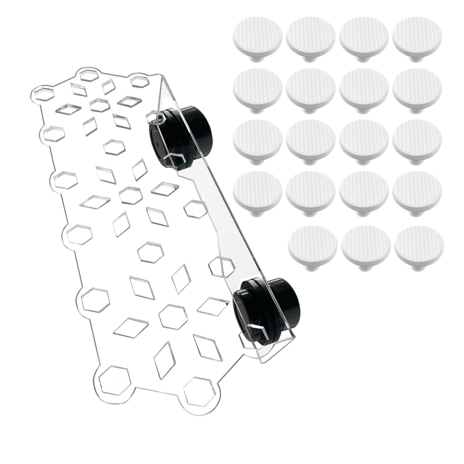 **Aquarium Coral Frag Rack with Magnetic Holder - 19 Coral Plug Mounts for Reef Tanks | Saltwater Aquarium Accessories for Coral Propagation & Display**