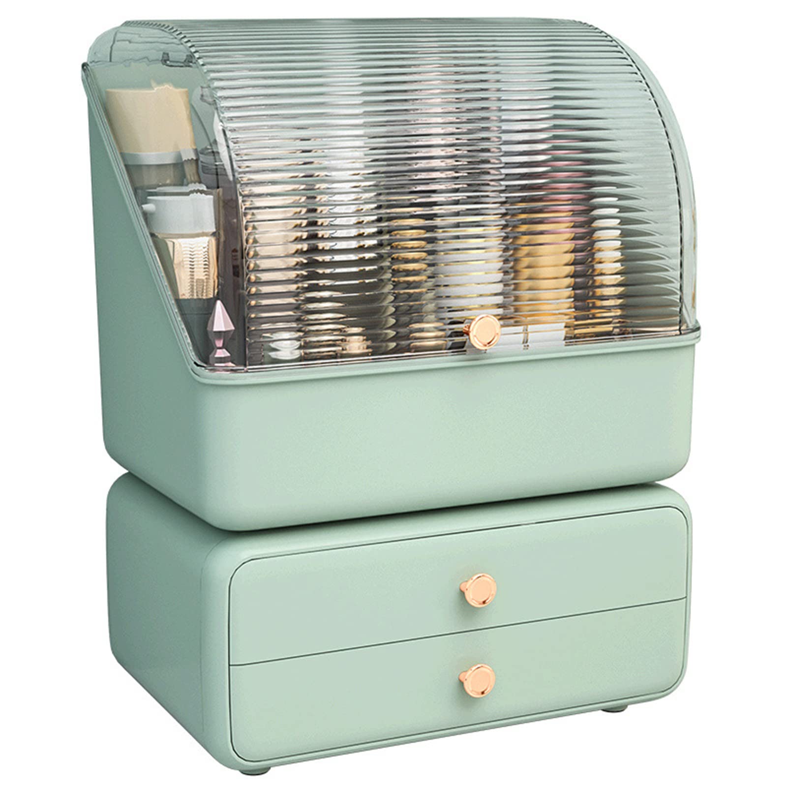 Cosmetic Storage Box - Desktop Dust-Proof Drawer Organizer | Makeup Vanity & Bathroom Organizer for Dresser, Countertop, Bedroom | Perfect for Daily Beauty Routine & Small Item Storage
