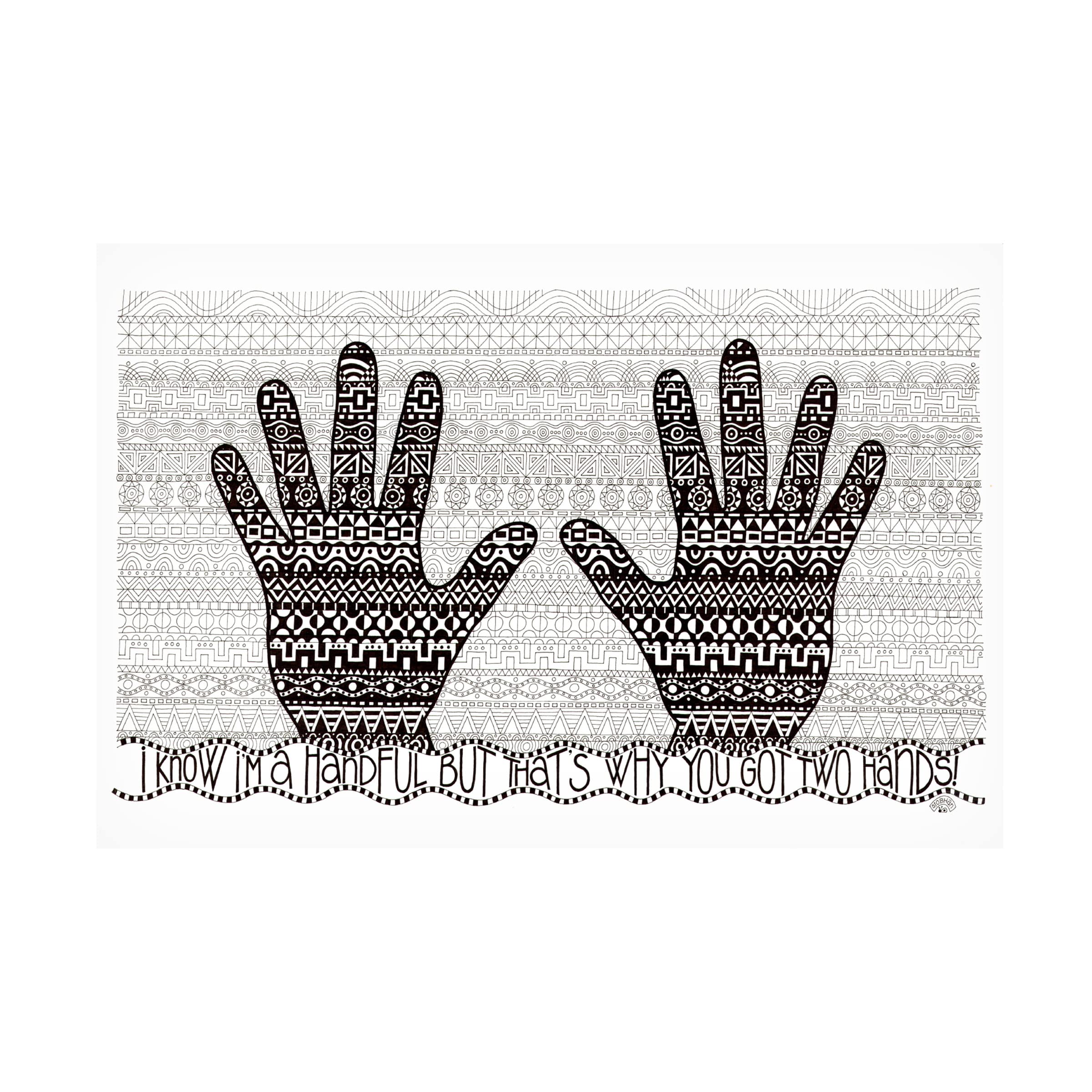Trademark Fine Art 'Handful' by Siobhan - 12x19 Inches Stretched Canvas Wall Art - Modern Home Decor for Living Room, Bedroom & Office