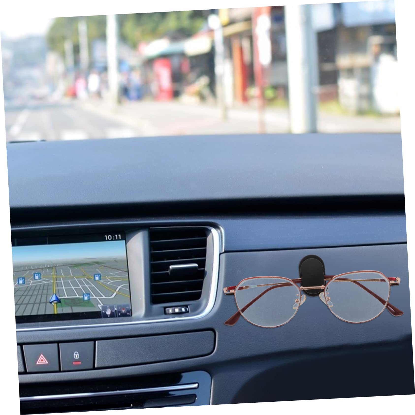 Hoement 4-Pack Car Hooks - Heavy Duty Sticky Hooks for Car, Wall & Outdoor Use - Multi-Purpose Hangers for Keys, Earphones, Grocery Bags & More - ABS Plastic Car Accessories (Perfect for Road Trips & Daily Organization)