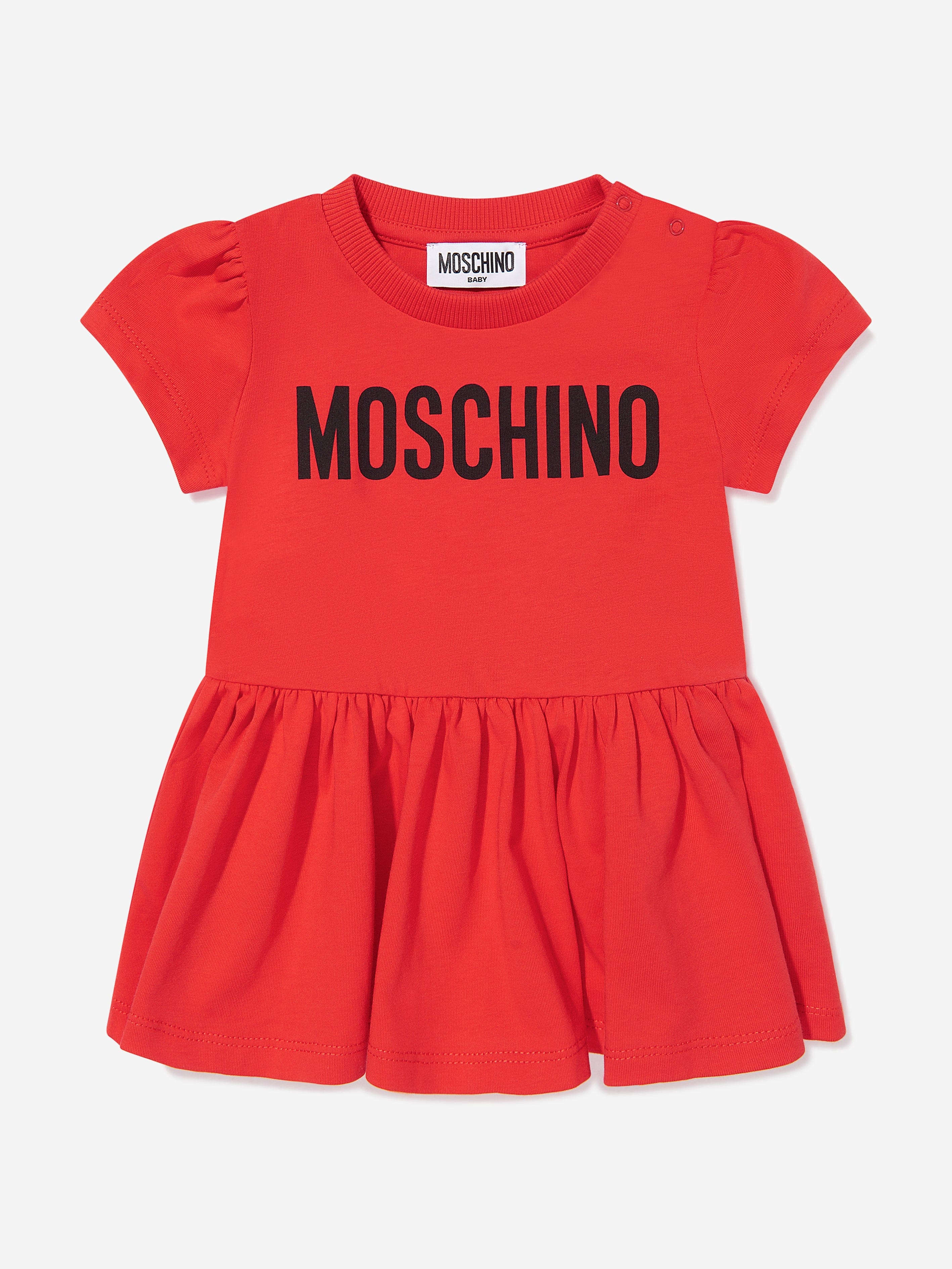 Baby Girls Red Logo Skater Dress - Cute & Comfortable Toddler Outfit for Playdates, Parties & Everyday Wear