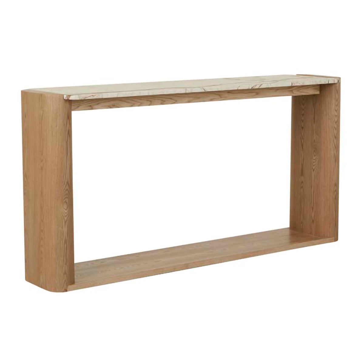 Floyd Marble Shelf Console Table - Modern Entryway Table with Floating Shelf for Hallway, Living Room & Bedroom Decor | Sturdy & Stylish Design for Small Spaces