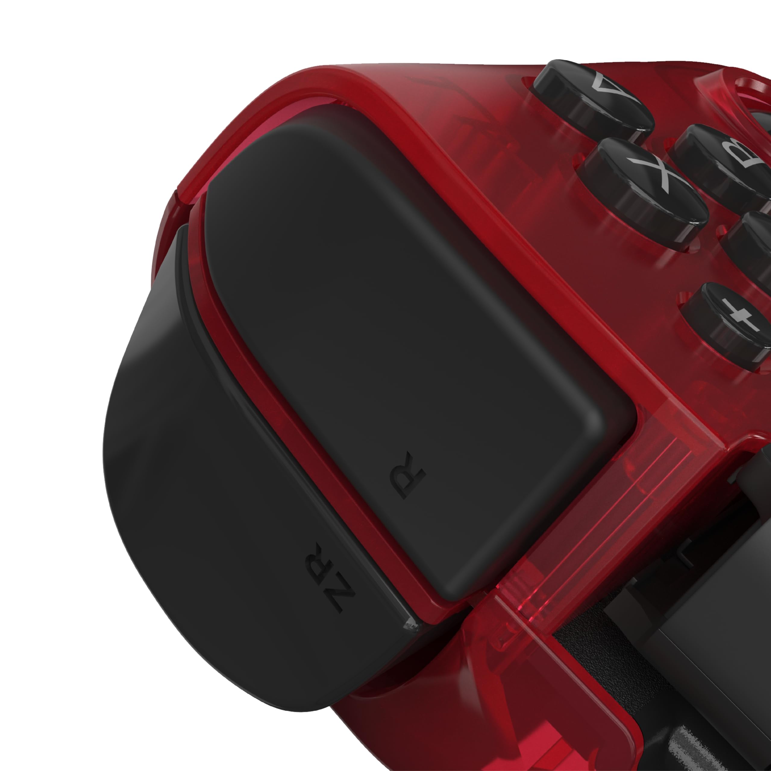 CRKD Nitro Deck Crystal Collection with Carry Case - Professional Handheld Controller with Zero Stick Drift for Nintendo Switch & OLED (Atomic Red) | Perfect for Gaming on the Go, Travel & Competitive Play