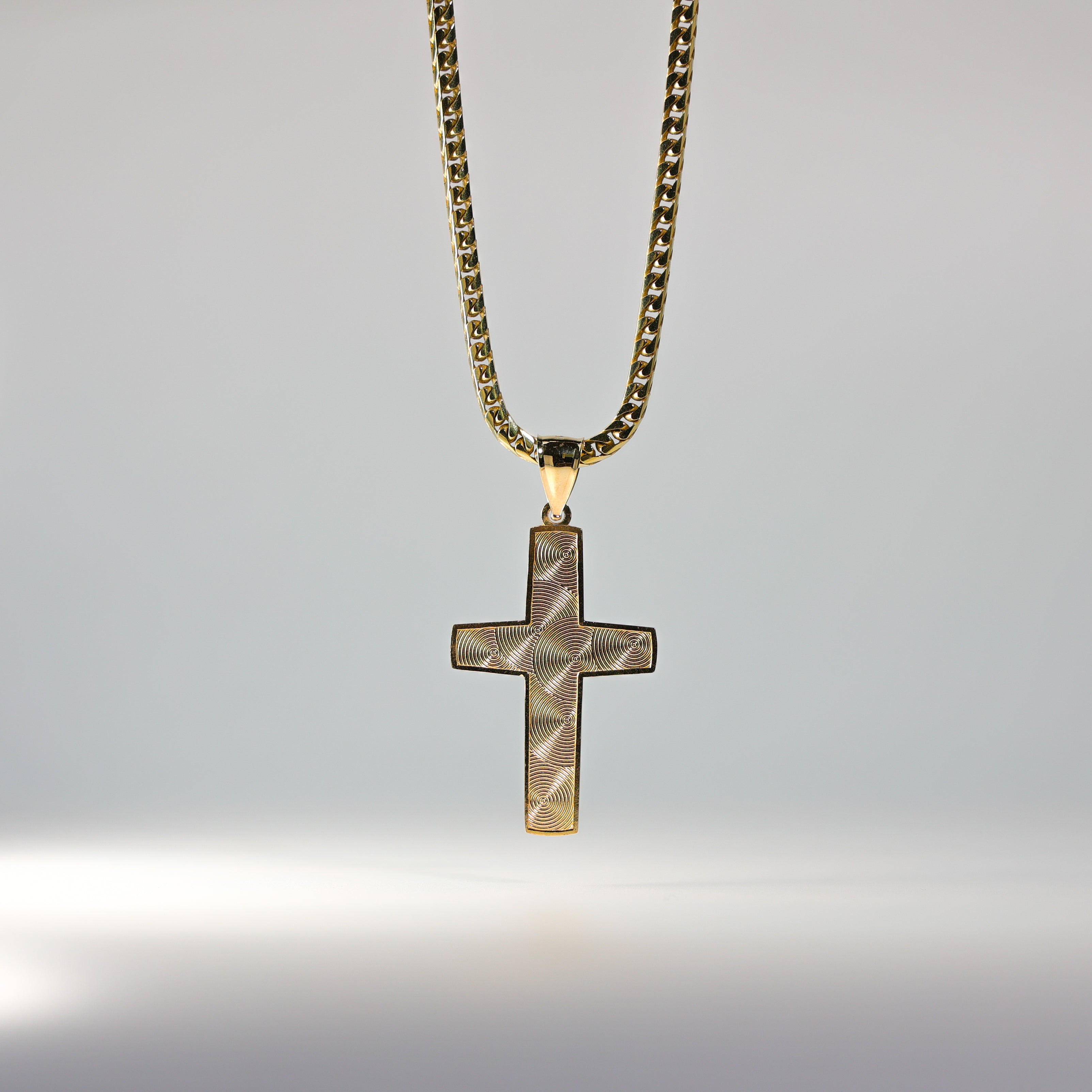 Gold Large Cross Pendant Necklace - Model 1030 | Religious Jewelry for Men & Women | Perfect for Church, Gifts & Everyday Wear