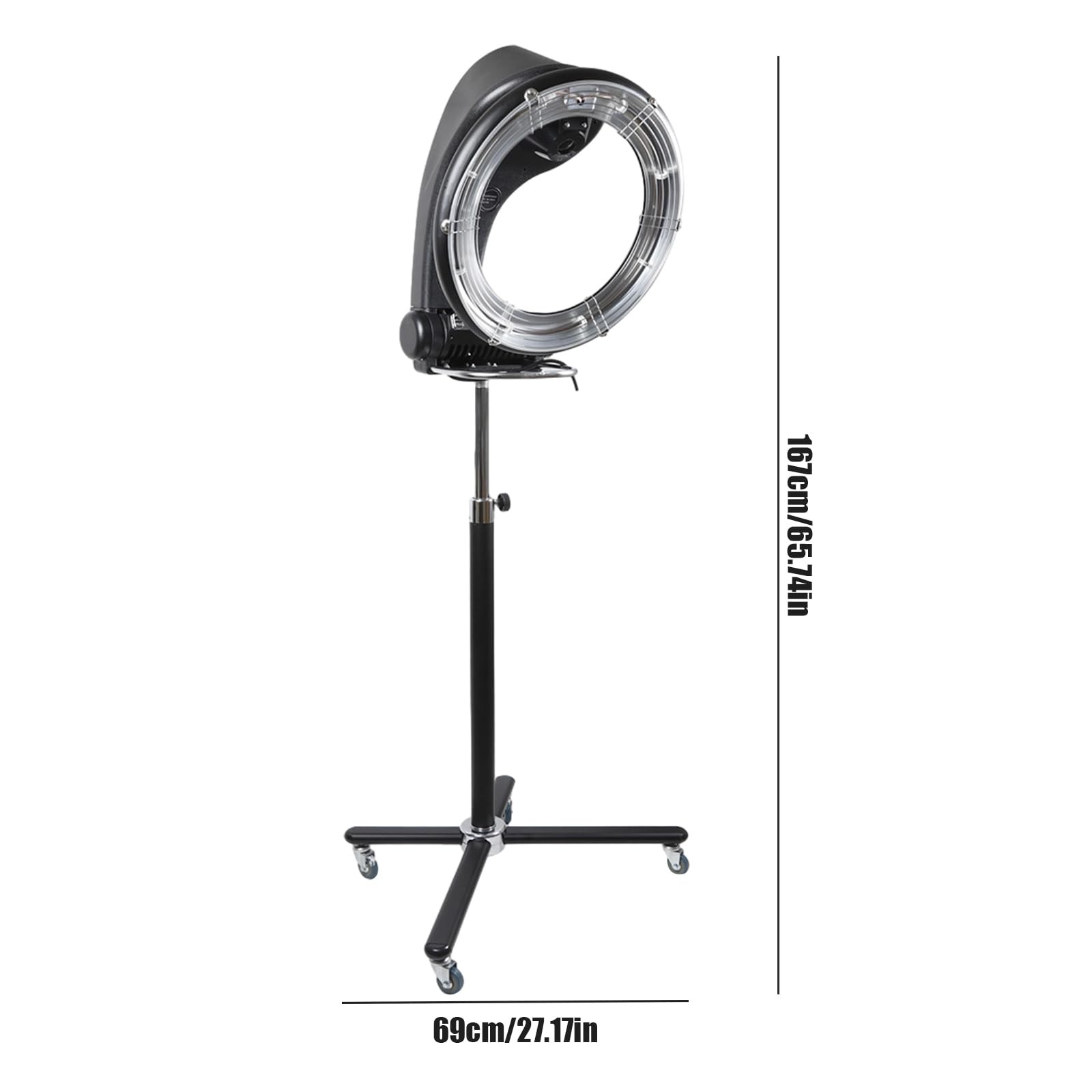 3 in 1 Freestanding Hair Dryer with Adjustable Height & Temperature - 360° Rotating Hooded Hair Dryer for Hair Care, Perms & Treatment (1000 Watts) | Perfect for Salon, Home Use & Professional Styling