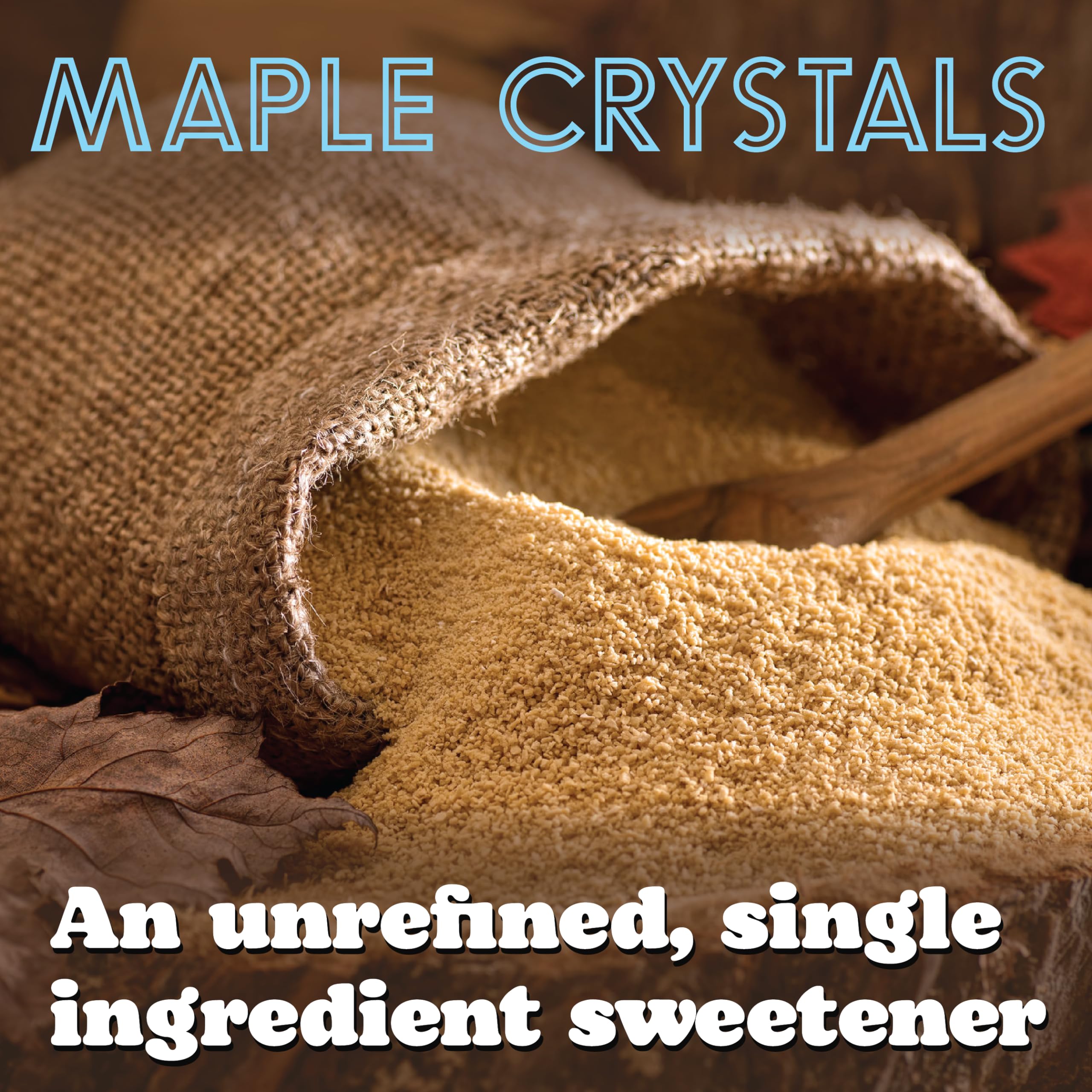 Organic Maple Sugar Crystals 40lb - Wilderness Poets for Baking & Cooking
