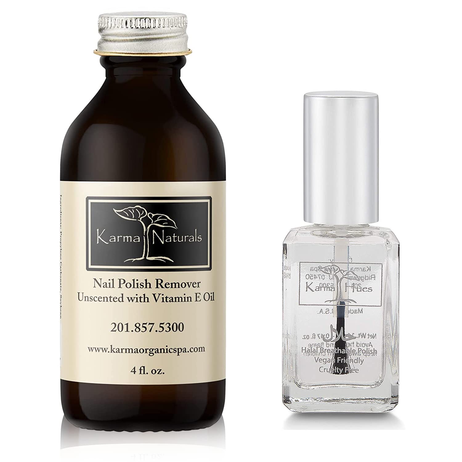 Organic Nail Polish Remover & Breathable Top Coat Set - 4oz Unscented Halal Nail Polish Remover + 4oz Anastasia Breathable Nail Enamel - Vegan, Non-Toxic for Natural Nails - Perfect for Manicures, Pedicures & Salon Use
