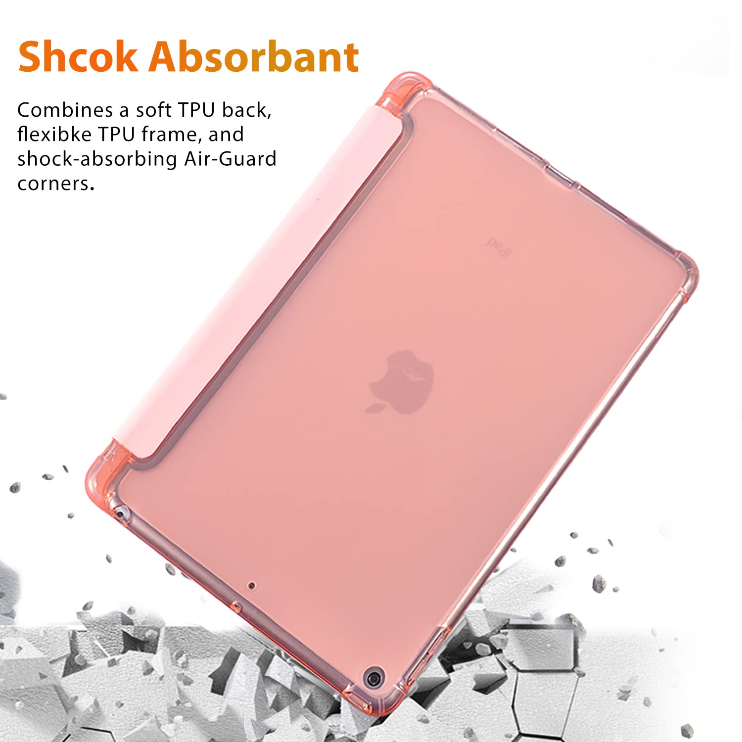 Cartoon Pig iPad Air 3 Case with Pencil Holder - Auto Sleep/Wake Function - Pink Leather Soft TPU Back Cover Compatible with iPad Pro 10.5 Inch (2017 Model) | Perfect for Work, School & Travel Protection