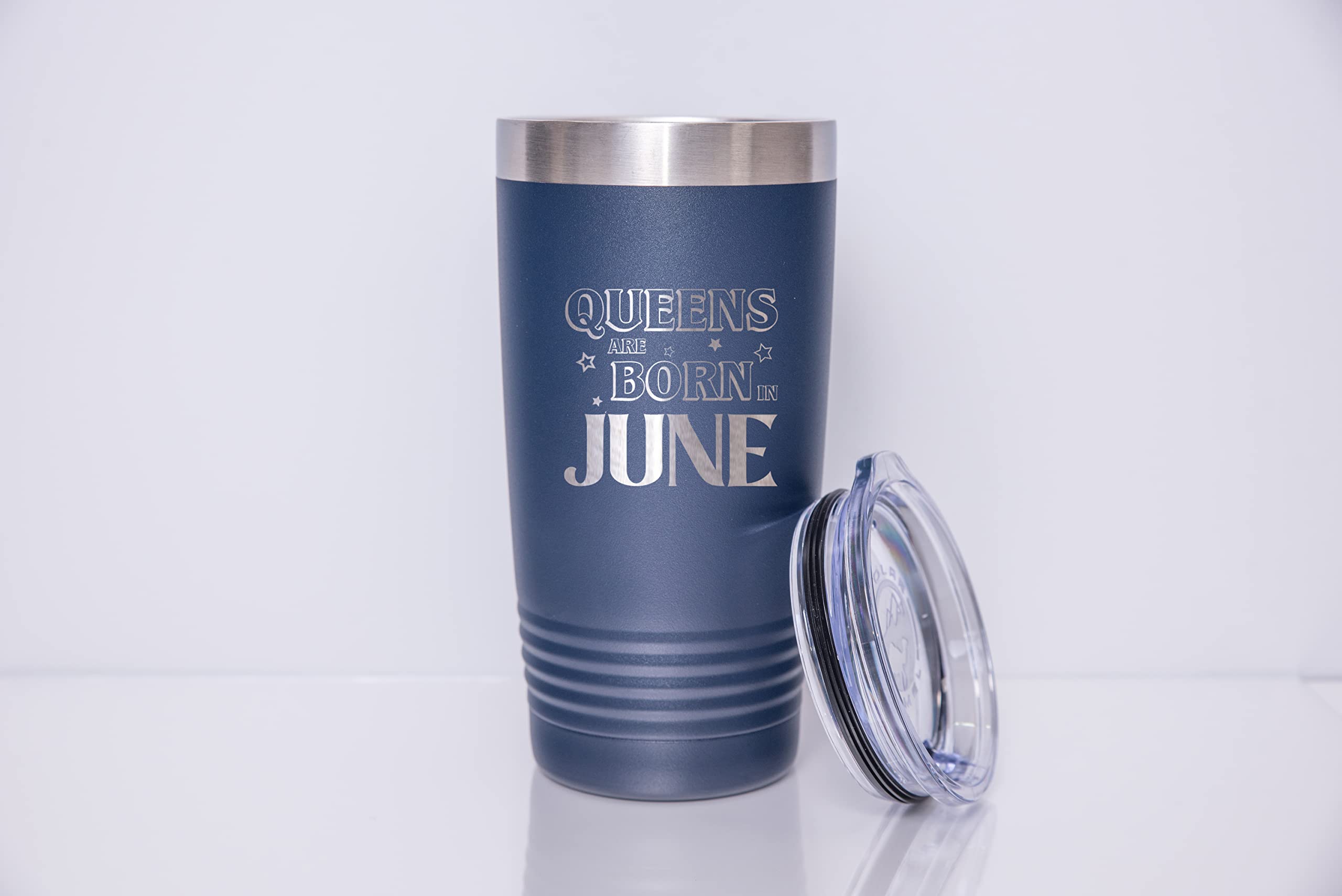 June Queen Birthday Tumbler - Custom Insulated Cup with Best Friend Quote - Funny BFF Gift for Women - Perfect Birthday Present for Her - Great for Office, Gym & Travel