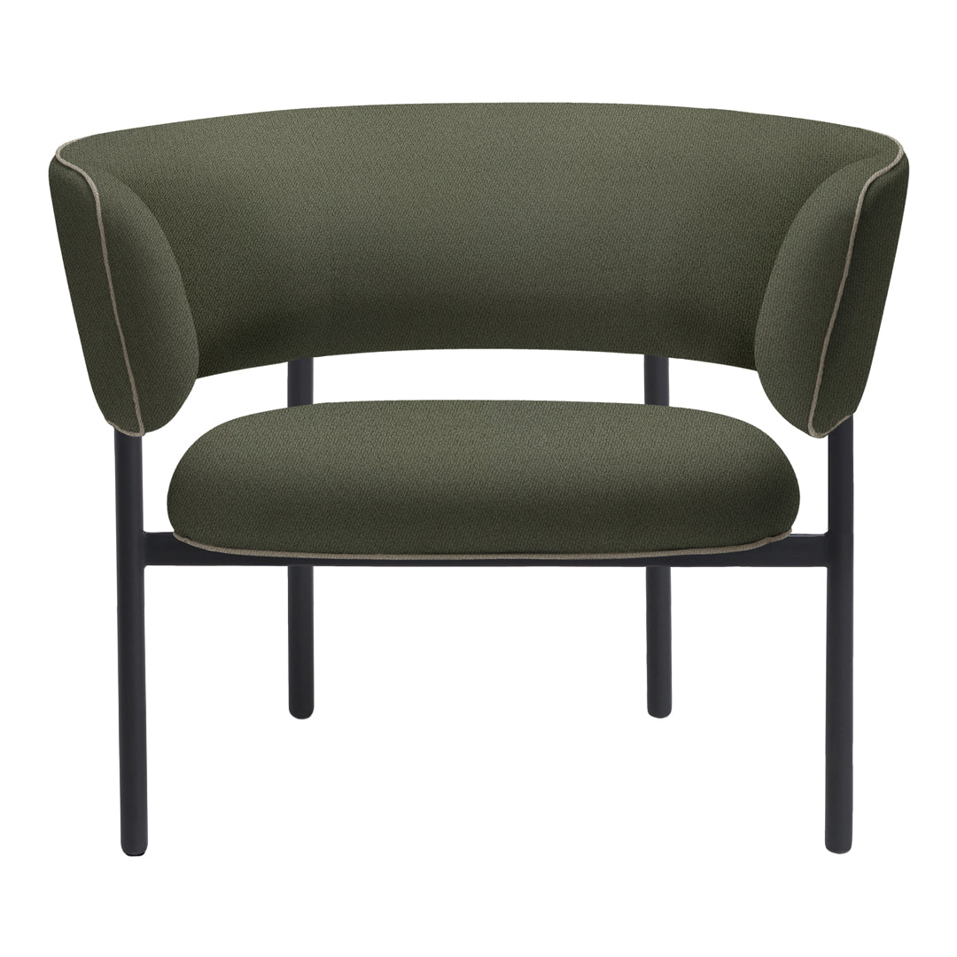 Font Lounge Armchair - Modern Accent Chair for Living Room, Bedroom & Office - Comfortable Upholstered Reading Chair with Wooden Legs - Perfect for Relaxing, Reading & Decorating
