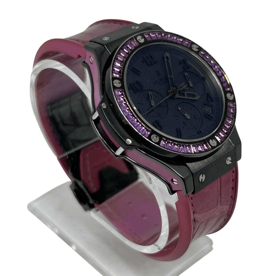 Hublot Big Bang Black Tutti Frutti Purple Ceramic & Sapphire Ladies Watch - Luxury Swiss Timepiece for Women, Perfect for Gifts, Special Occasions & Fashion Statements