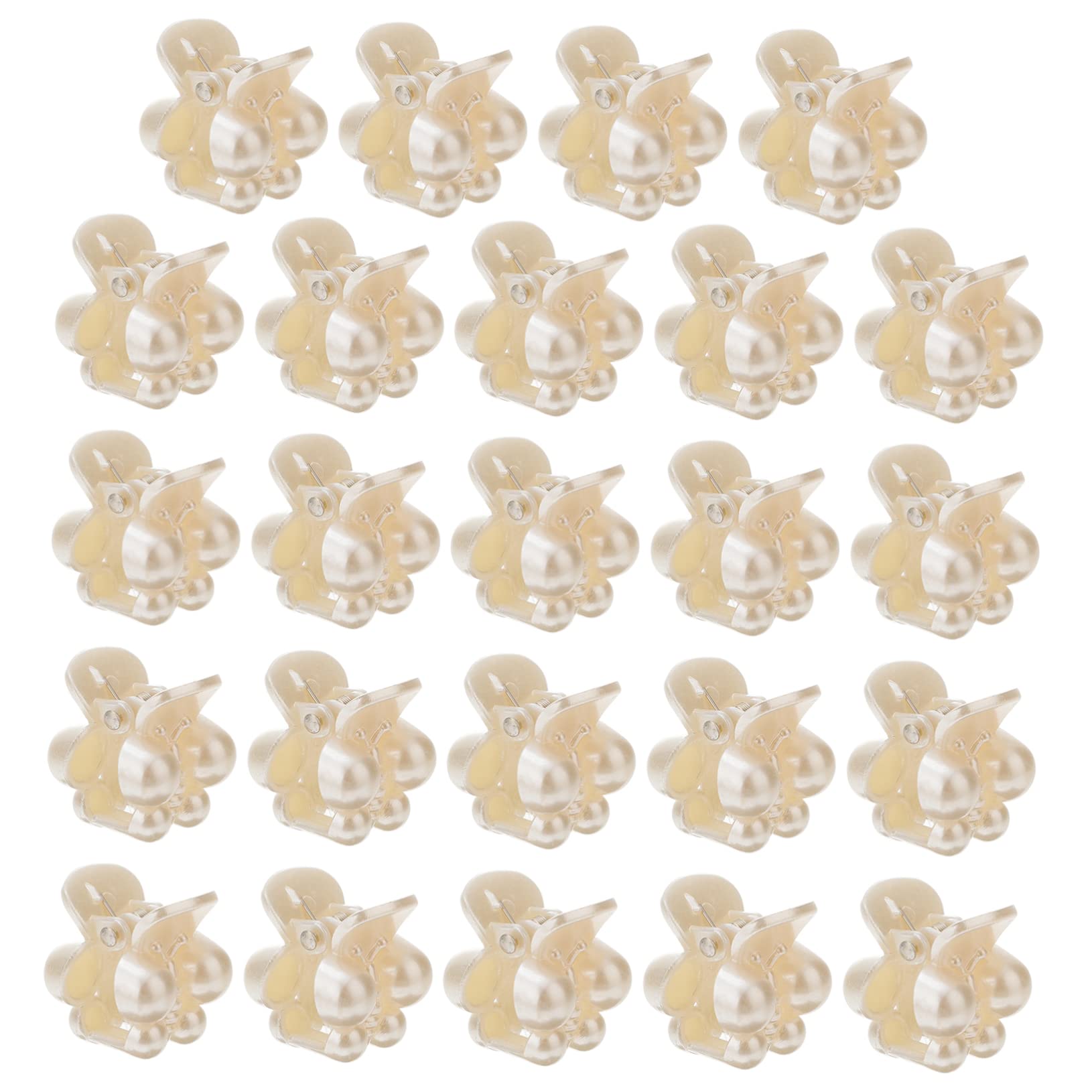 Minkissy 24pcs Pearl Hair Clips for Girls - Fashion Claw Clips for School & Party