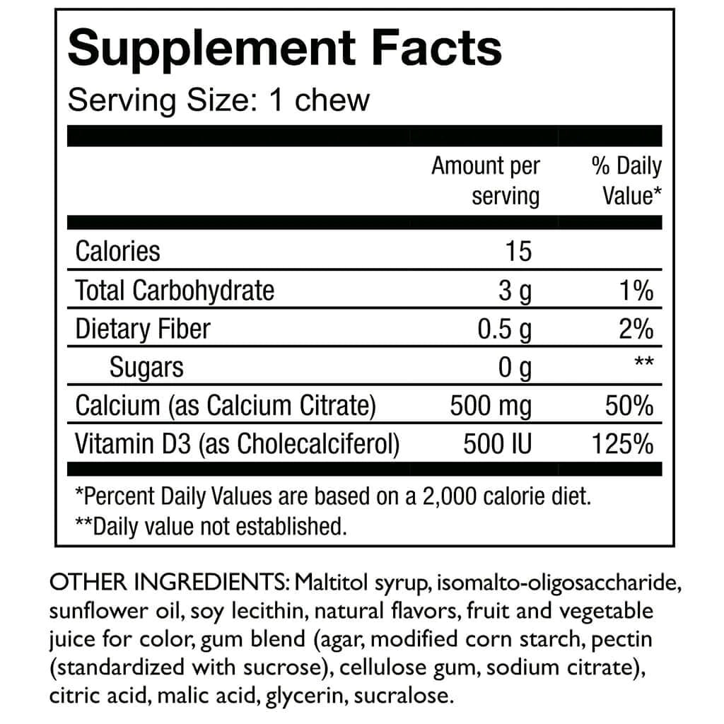 Calcium Citrate Soft Chews for Adults - Delicious & Easy to Take - Supports Bone & Joint Health - Perfect for Daily Supplement & Active Lifestyle