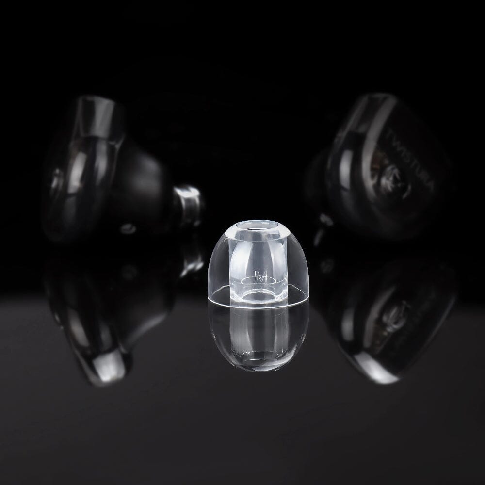 TWISTURA Stars Crystal Clear Liquid Silicone Eartips for 4.2mm & 6mm Nozzle - Comfortable Noise Isolation Ear Tips for AirPods, Galaxy Buds & Wireless Earbuds - Perfect for Workouts, Travel & Daily Use