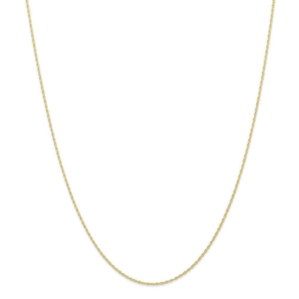 10K Yellow Gold Cable Rope Pendant Chain Necklace 18 Inches - Roy Rose Jewelry for Women, Gift for Her, Birthday, Anniversary, Valentine's Day