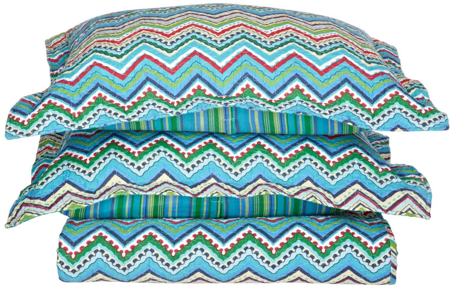 Premium Cotton Zig Zag Quilt Set - Soft & Breathable Bedding for All Seasons - Perfect for Master Bedroom, Guest Room, or Dorm Decor