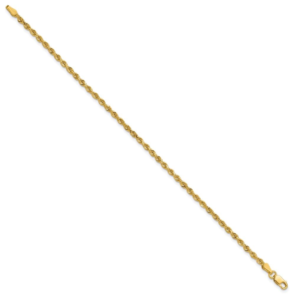 14K Solid Yellow Gold 4mm Rope Chain Anklet for Women - Dainty Summer Beach Foot Jewelry - Perfect for Vacations, Weddings & Everyday Wear
