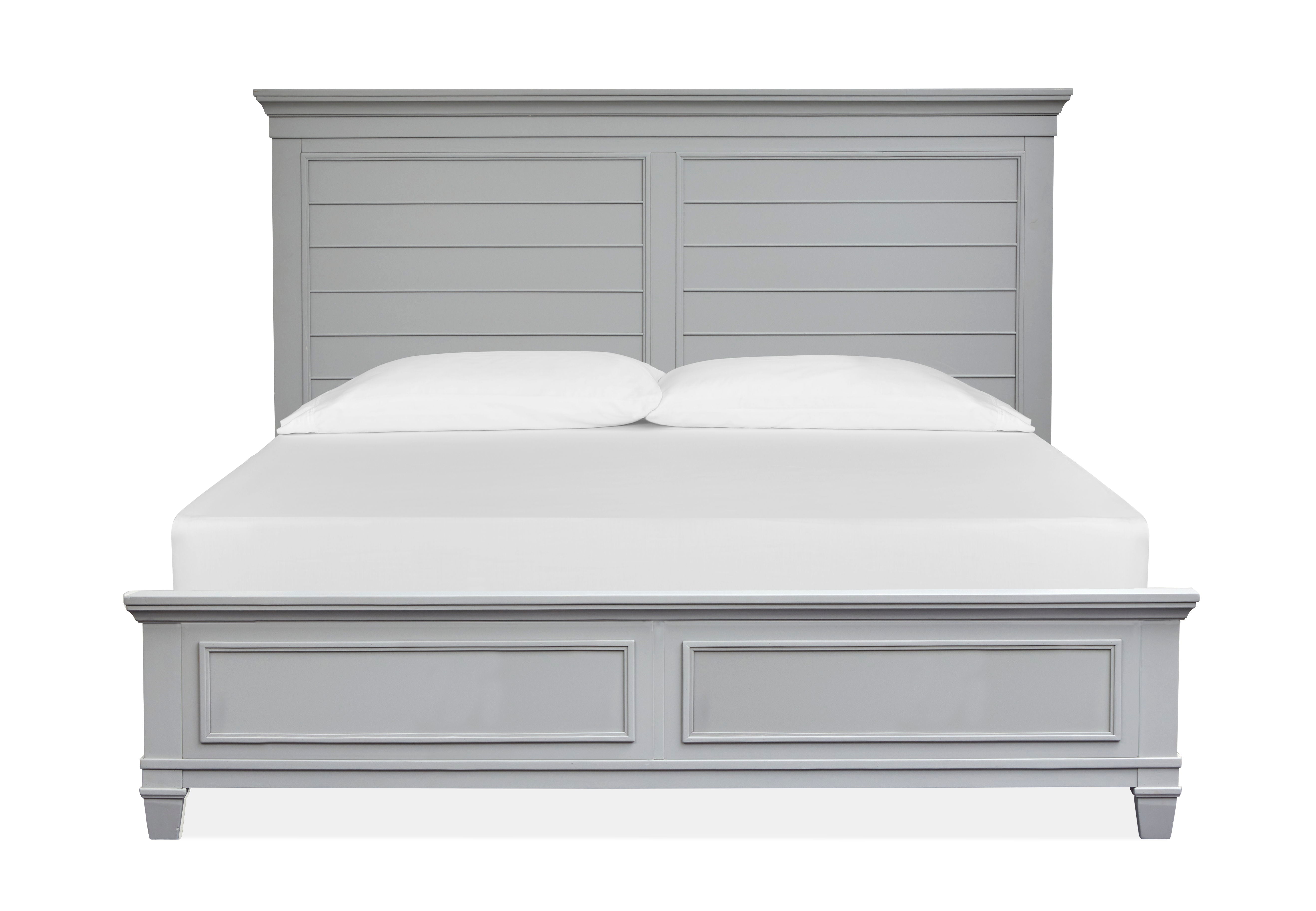 Charleston Complete Panel Bed - Queen Size Wooden Bed Frame with Upholstered Headboard - Modern Bedroom Furniture for Home Decor & Guest Room Setup