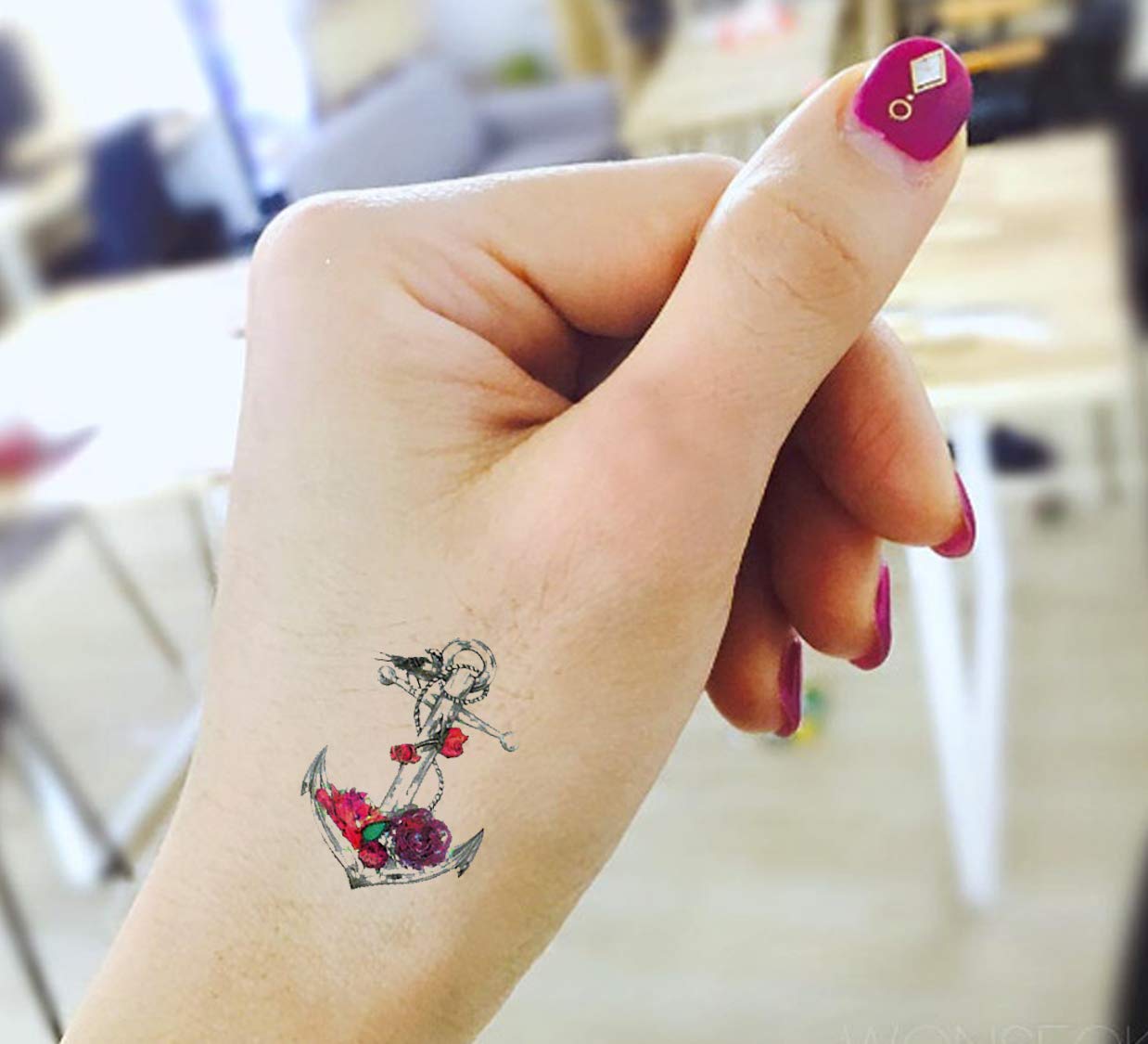 Waterproof Temporary Tattoo Stickers for Men & Women - 3D Realistic Flower, Butterfly, Star, Angel, Wolf Designs - Armband & Word Tattoos (60mm x 105mm) - Perfect for Parties, Festivals, Cosplay & Body Art