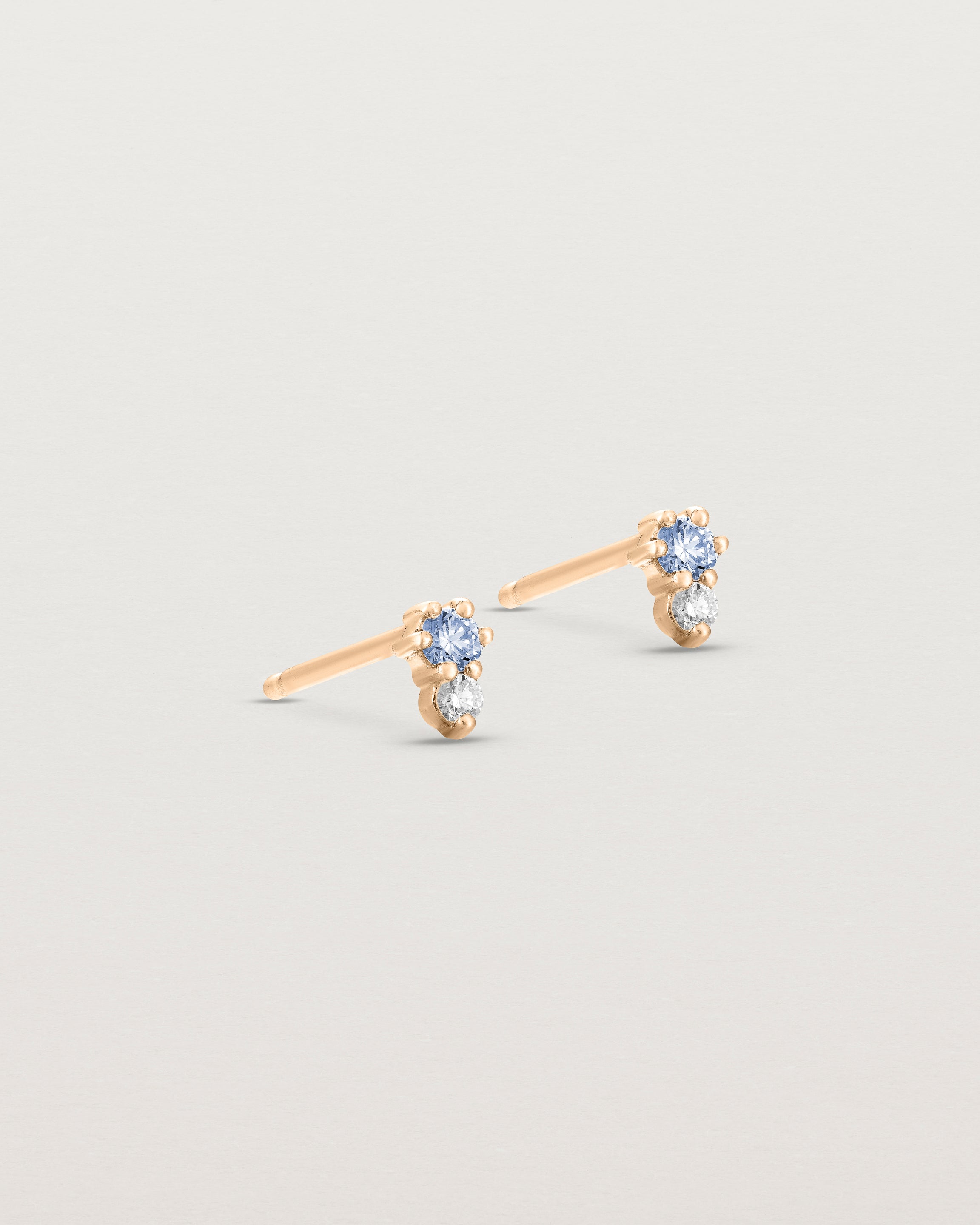 Lottie Studs | Ceylon Sapphire & Diamond Earrings for Women - Elegant Blue Gemstone Jewelry for Wedding, Party & Everyday Wear