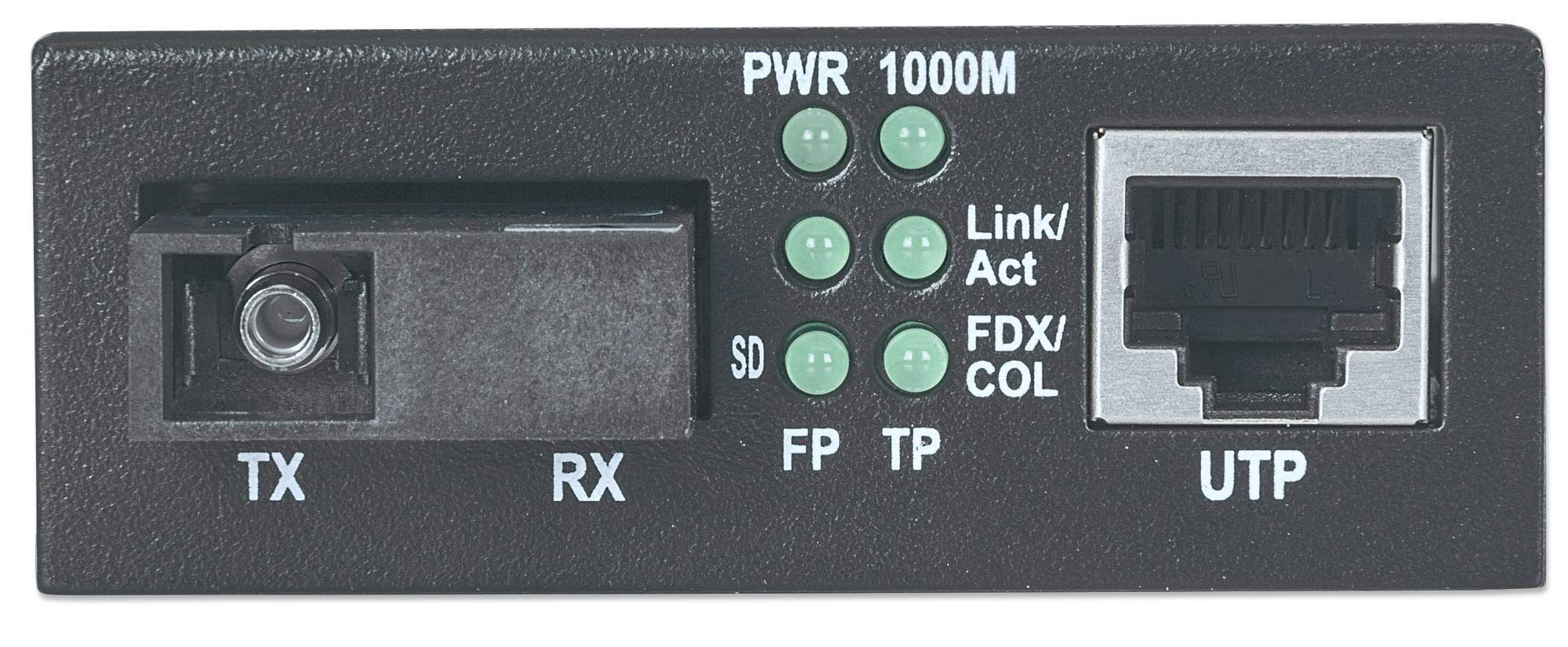 Intellinet Gigabit Ethernet WDM Bi-Directional Single Mode Media Converter | High-Speed Fiber Optic Network Device for Office & Data Center Connectivity