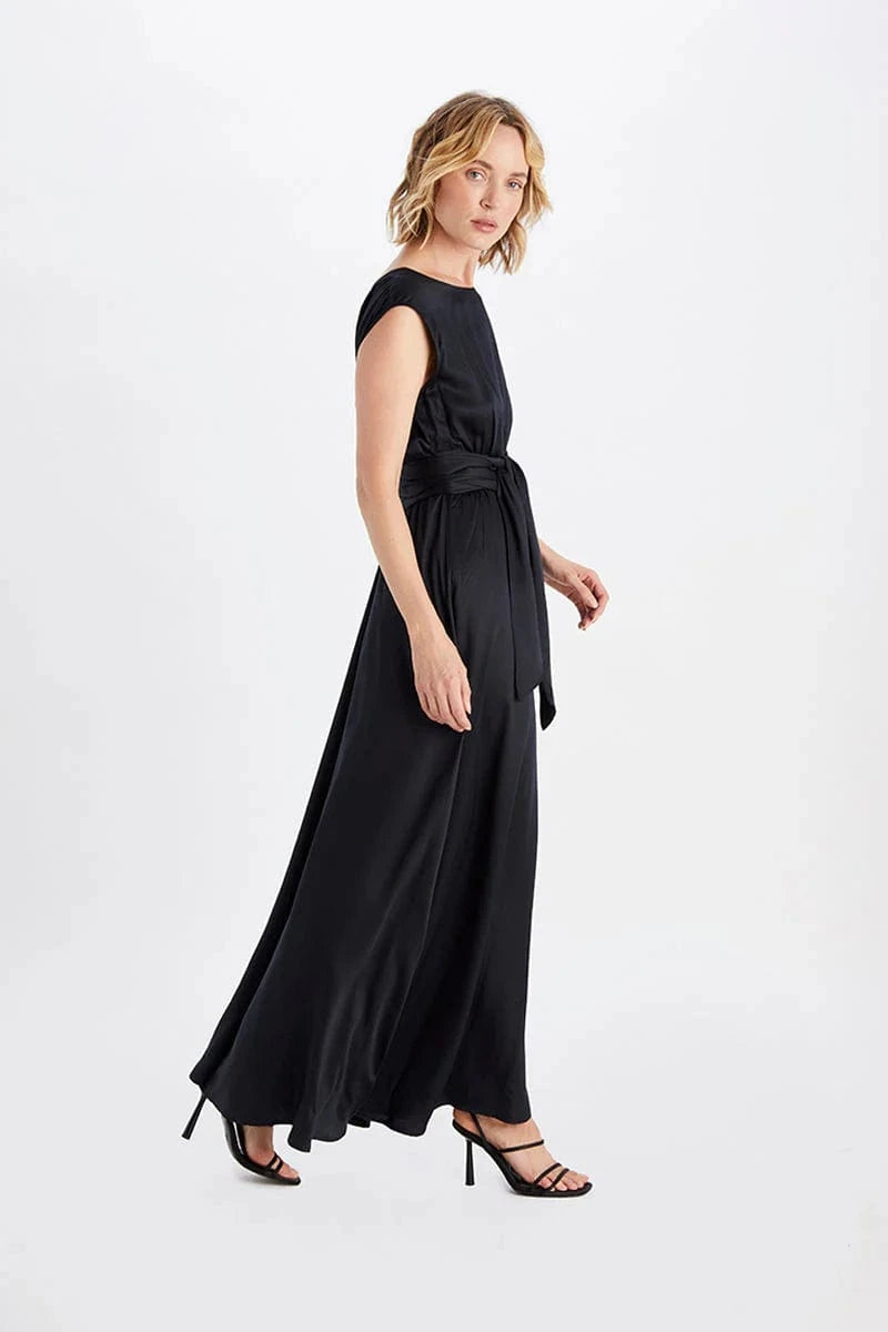 Grace TENCEL™ Modal Vegan Silk Nightgown - Soft Black Sleepwear for Women | Perfect for Lounge, Sleep & Spa Days