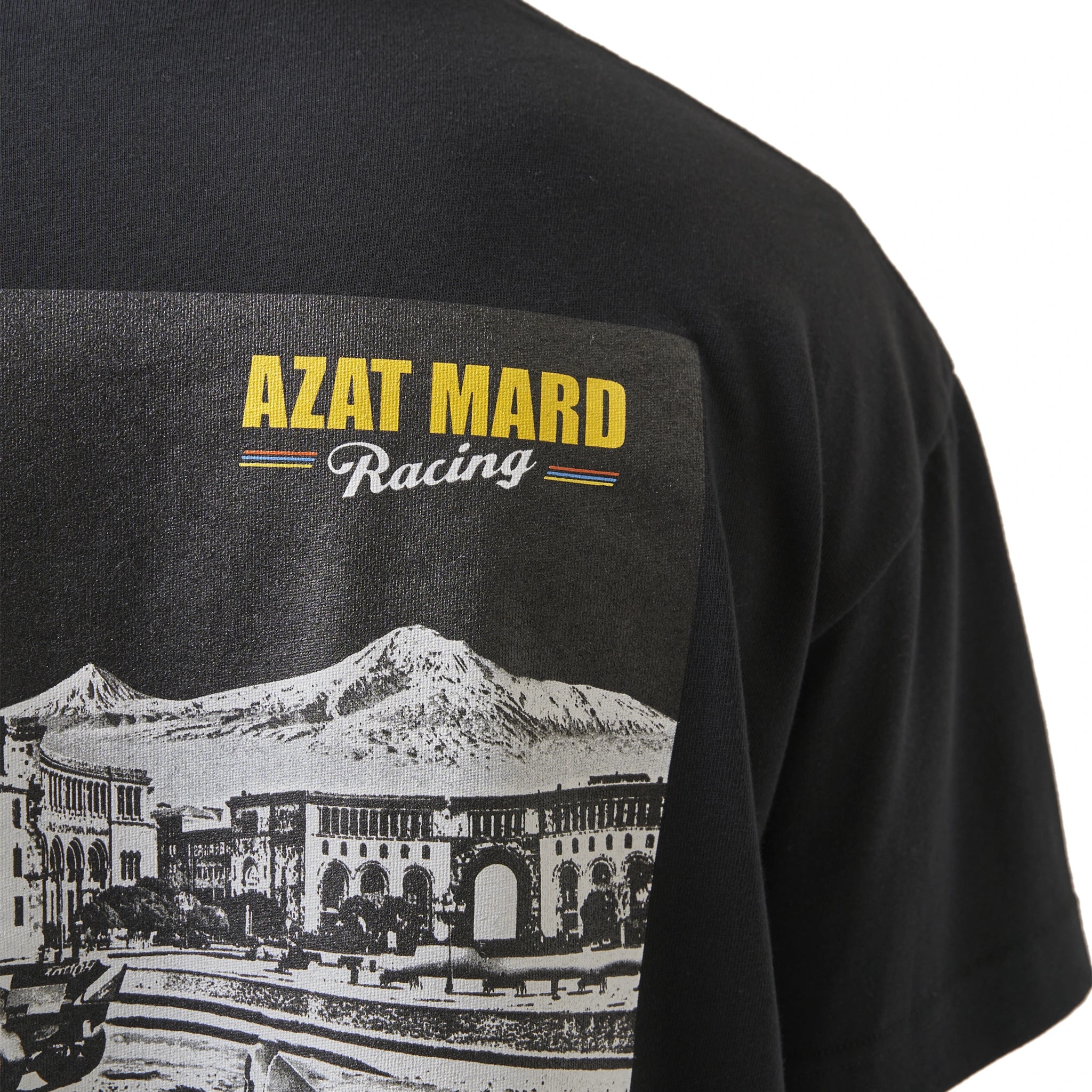 Azat Mard Yerevan Racing T-Shirt - Black Men's Athletic Tee for Running, Gym & Streetwear Fashion