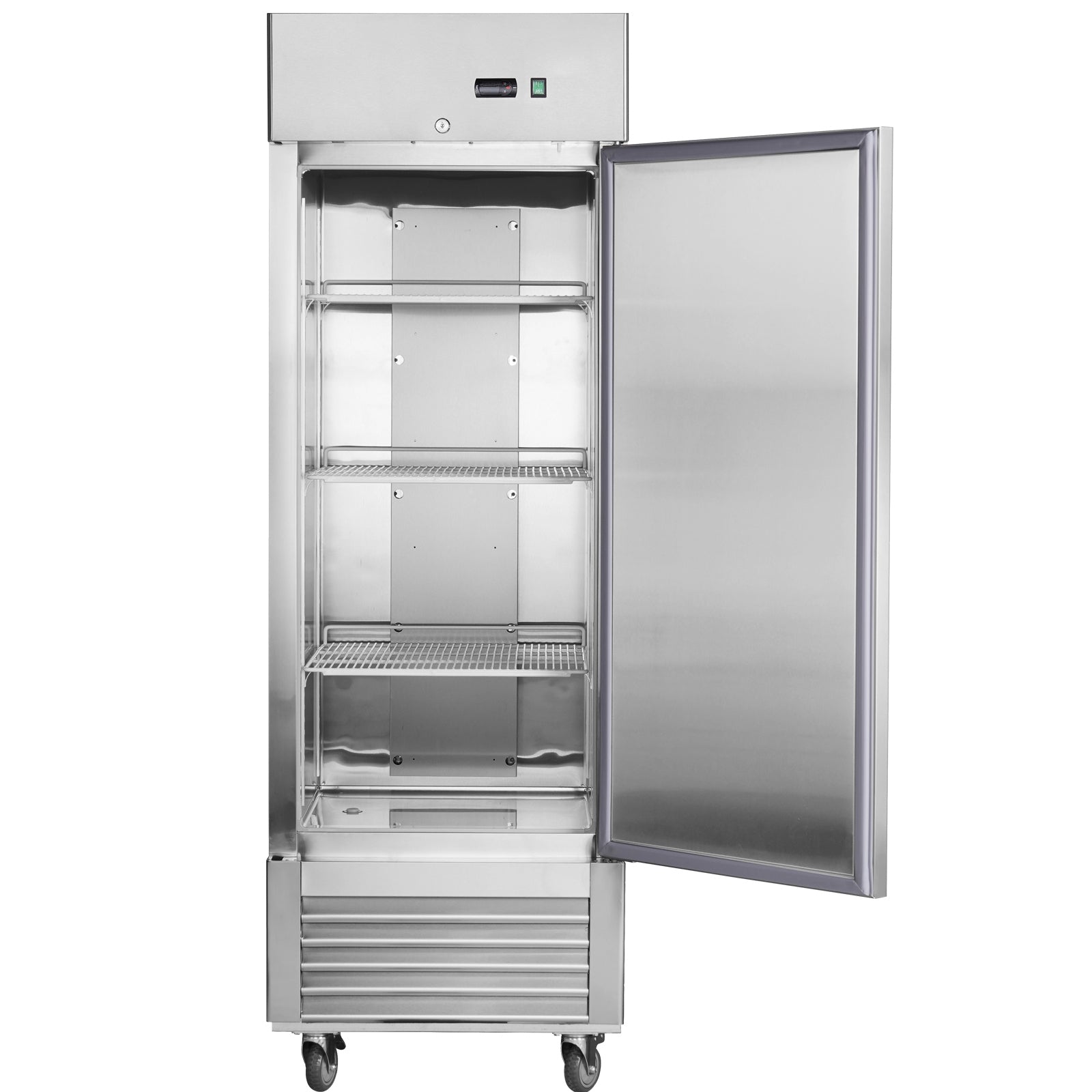 27'W Commercial Stainless Steel Refrigerator Freezer with Fan Cooling - Perfect for Restaurants, Grocery Stores & Catering Businesses