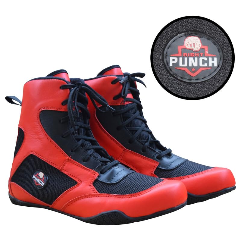 Breathable Boxing Shoes for Men, Women & Youth - Non-Slip Lightweight Training Shoes with Durable Rubber Sole | Perfect for Boxing, MMA, Kickboxing & Gym Workouts