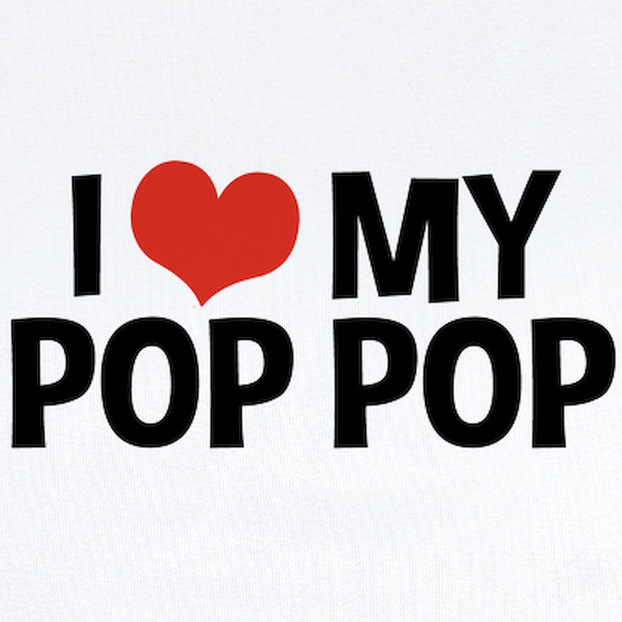 CafePress I Love My Pop Pop Infant Bodysuit - Cute Baby Romper for Newborns & Toddlers - Perfect for Family Photos, Grandparents Day & Special Occasions