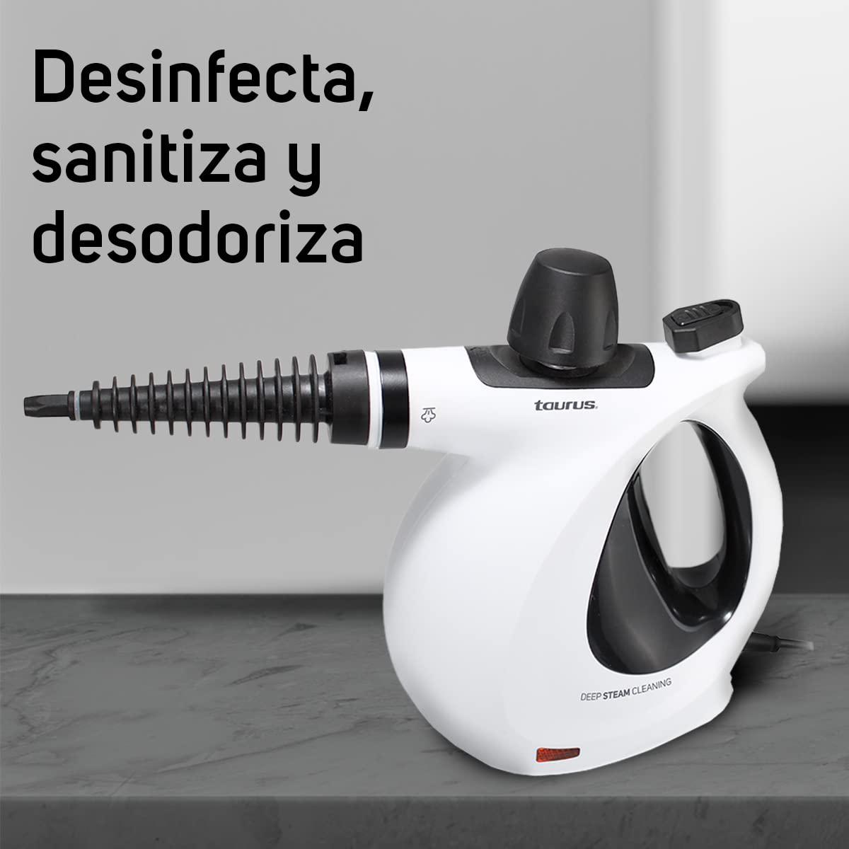 CLEAN JELLYFISH Handheld Steam Cleaner - 1150W High Pressure Steamer with 9 Accessories & 3 Bars for Sanitizing, Disinfecting, Deodorizing - Perfect for Clothes, Upholstery, Floors, and Home Deep Cleaning